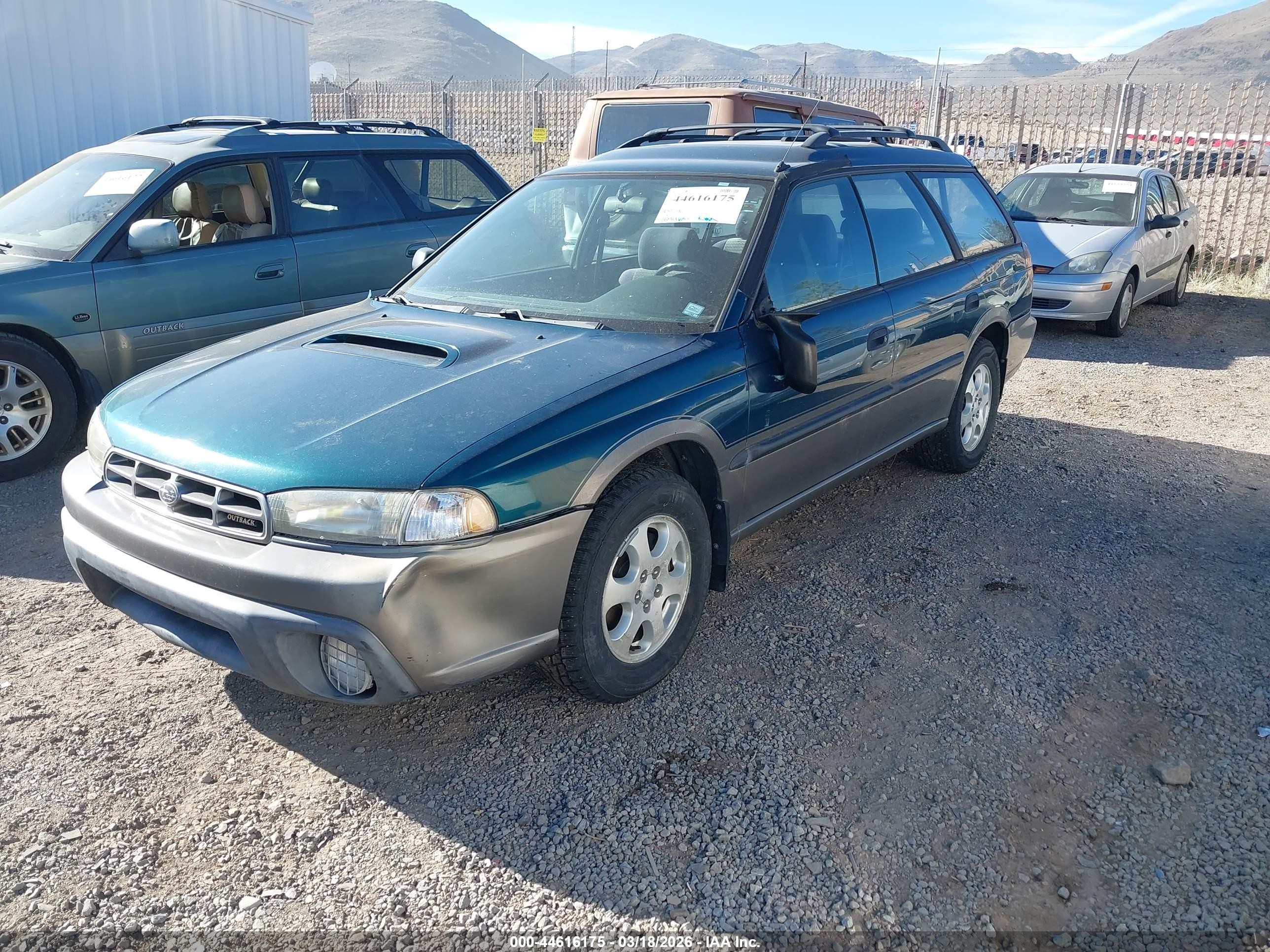 1998 Subaru Legacy Outback/outback Limited/outback Sport Green vin: 4S3BG6855W6637981
