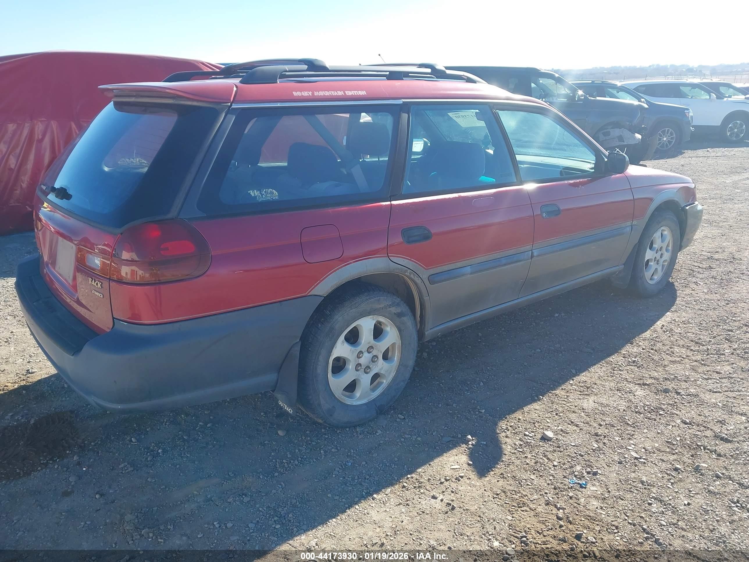 1998 Subaru Legacy Outback/outback Limited/outback Ltd 30th Ann Red vin: 4S3BG6855W7627185