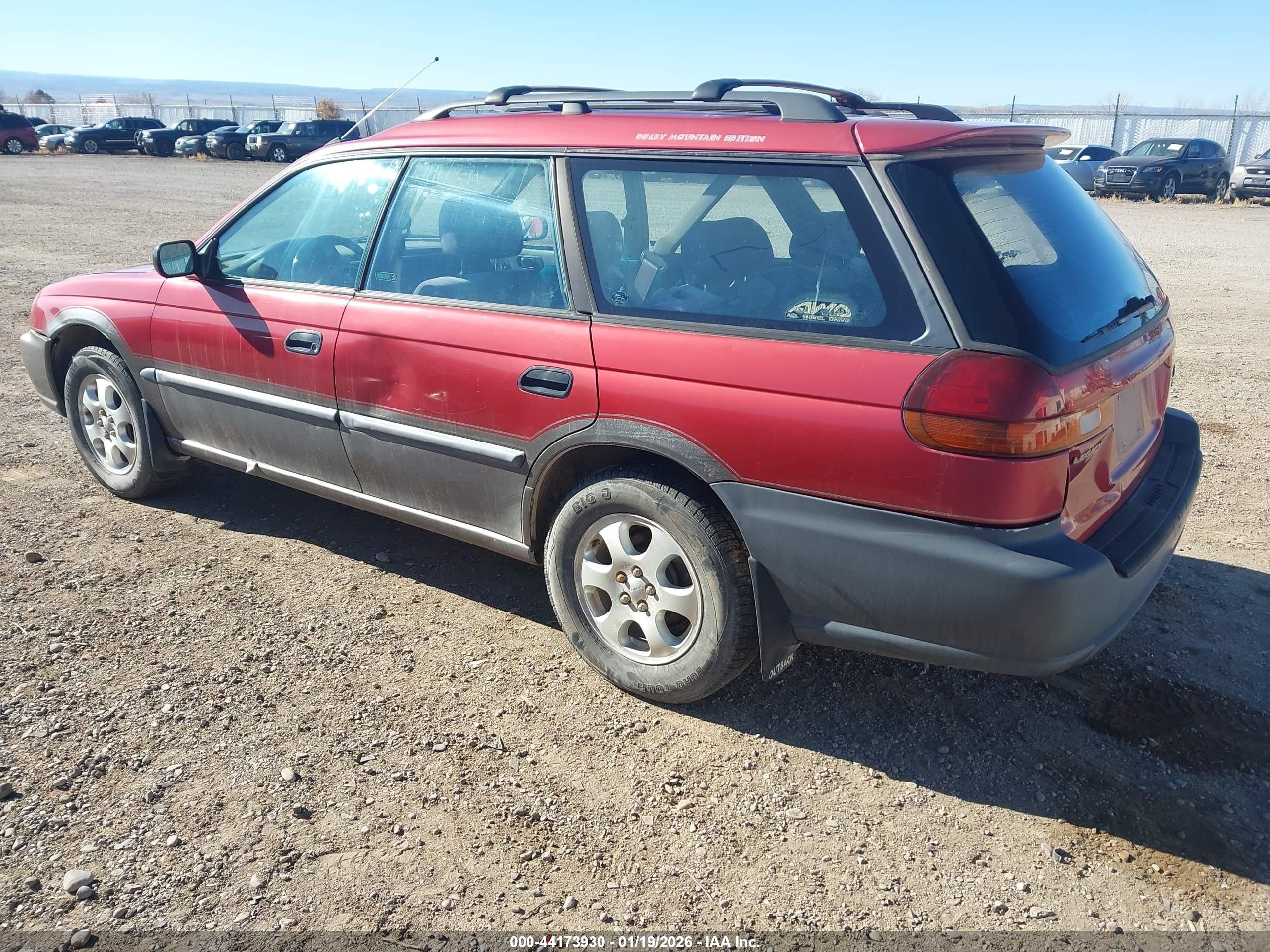 1998 Subaru Legacy Outback/outback Limited/outback Ltd 30th Ann Red vin: 4S3BG6855W7627185