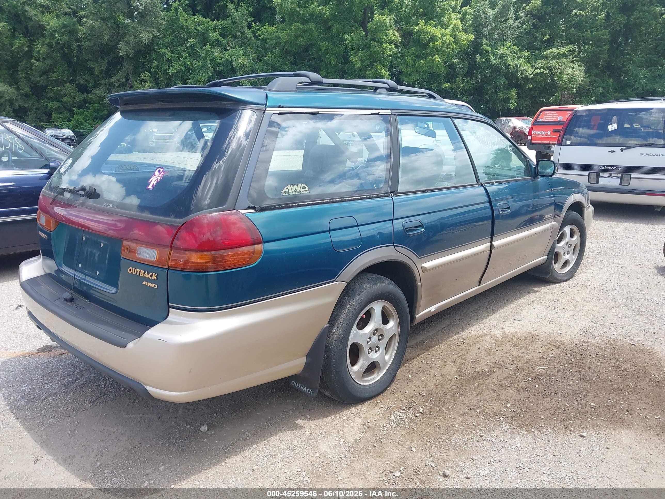 1999 Subaru Legacy 30th Ann. Outback Ltd./outback Зеленый vin: 4S3BG6855X7606399