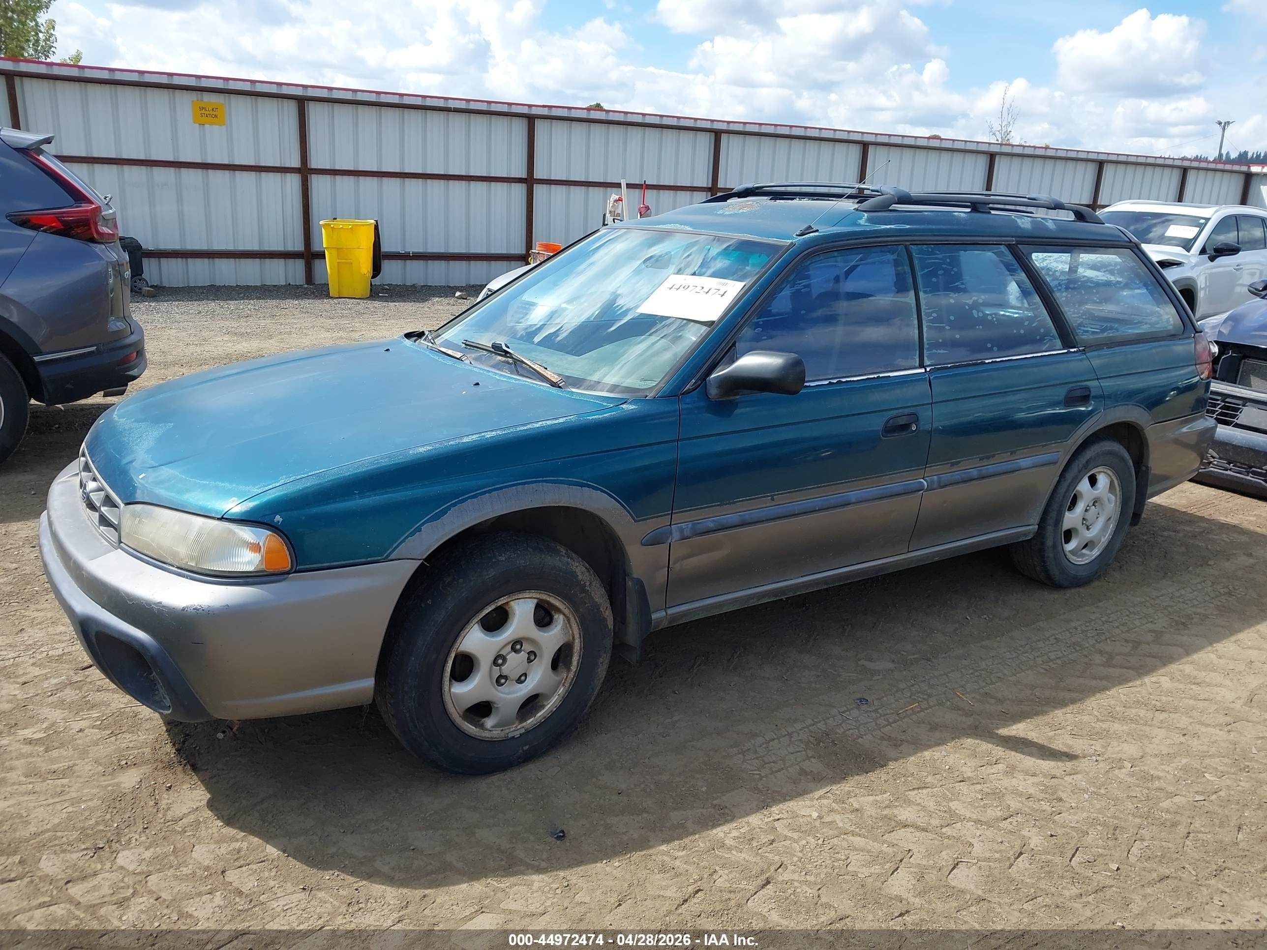 1996 Subaru Legacy Outback Зеленый vin: 4S3BG6857T7371224