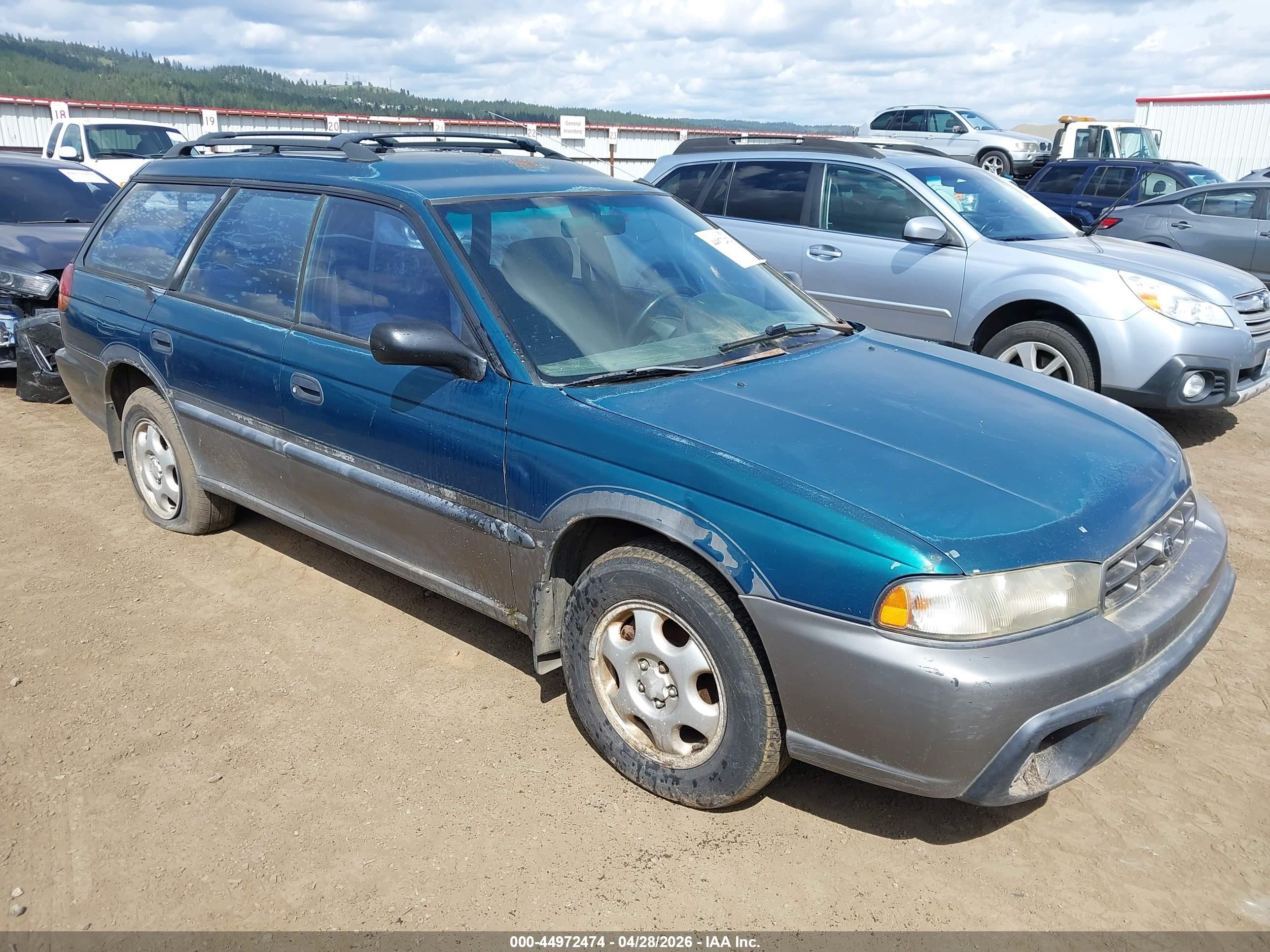 1996 Subaru Legacy Outback Green vin: 4S3BG6857T7371224