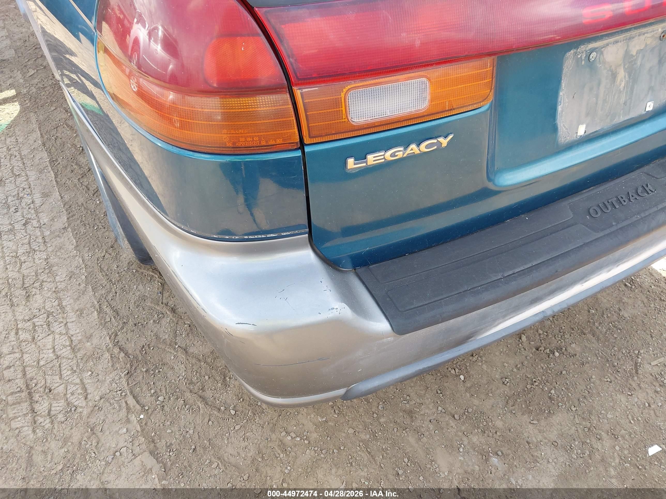1996 Subaru Legacy Outback Зеленый vin: 4S3BG6857T7371224