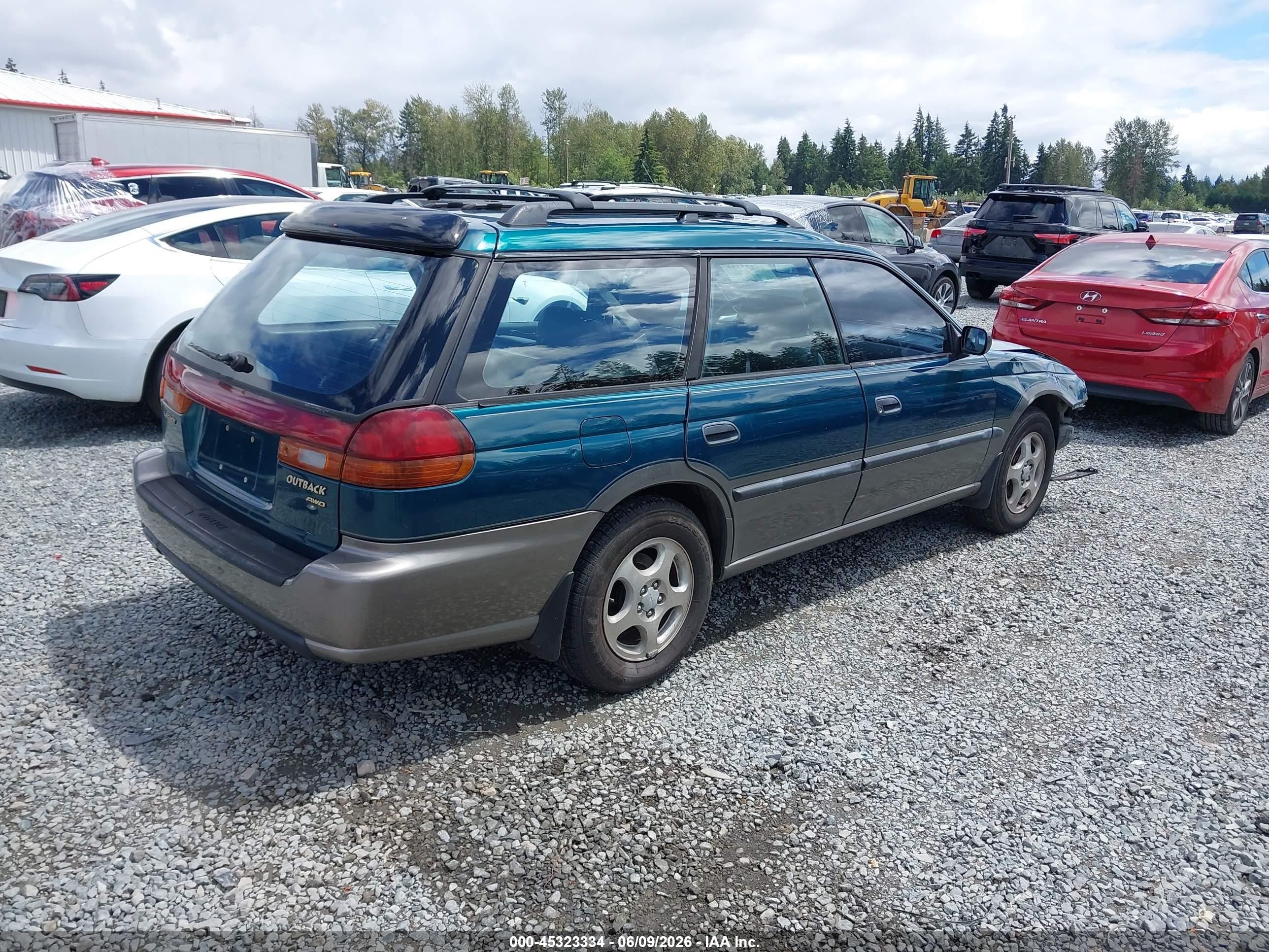 1997 Subaru Legacy Outback/outback Limited Green vin: 4S3BG6857V7654788