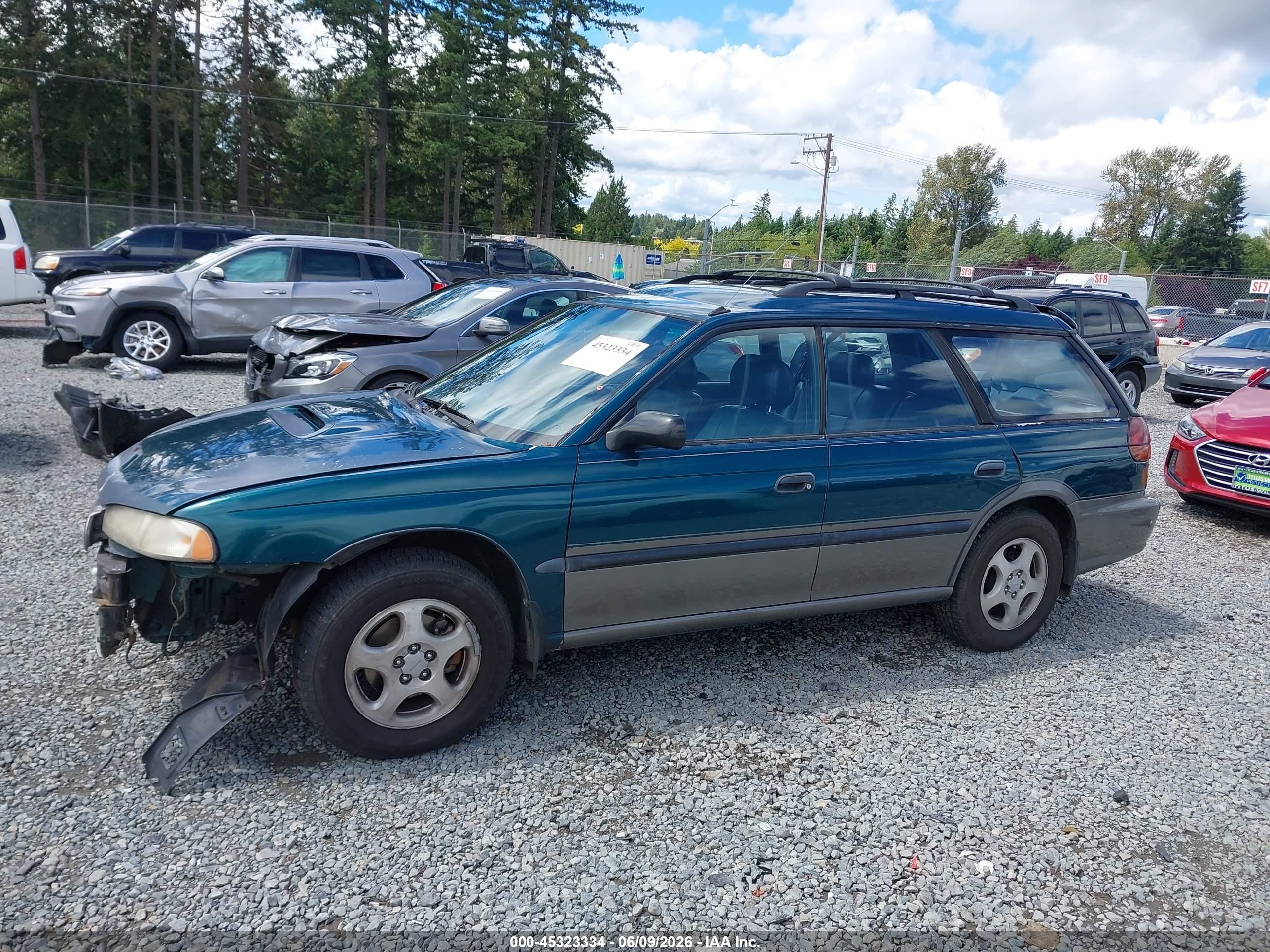 1997 Subaru Legacy Outback/outback Limited Green vin: 4S3BG6857V7654788