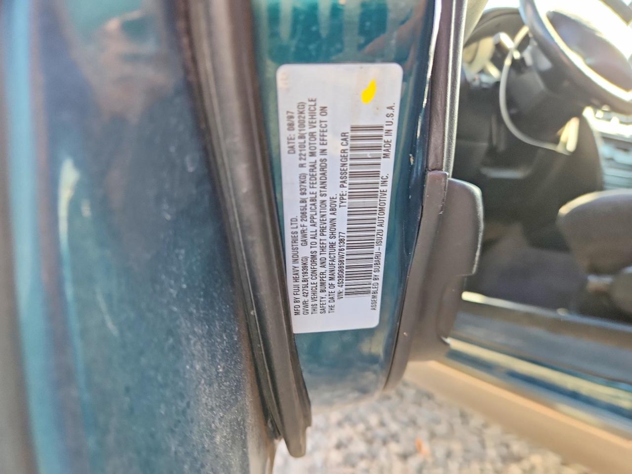 1998 Subaru Legacy 30th Anniversary Outback/30th Зеленый vin: 4S3BG6858W7613877