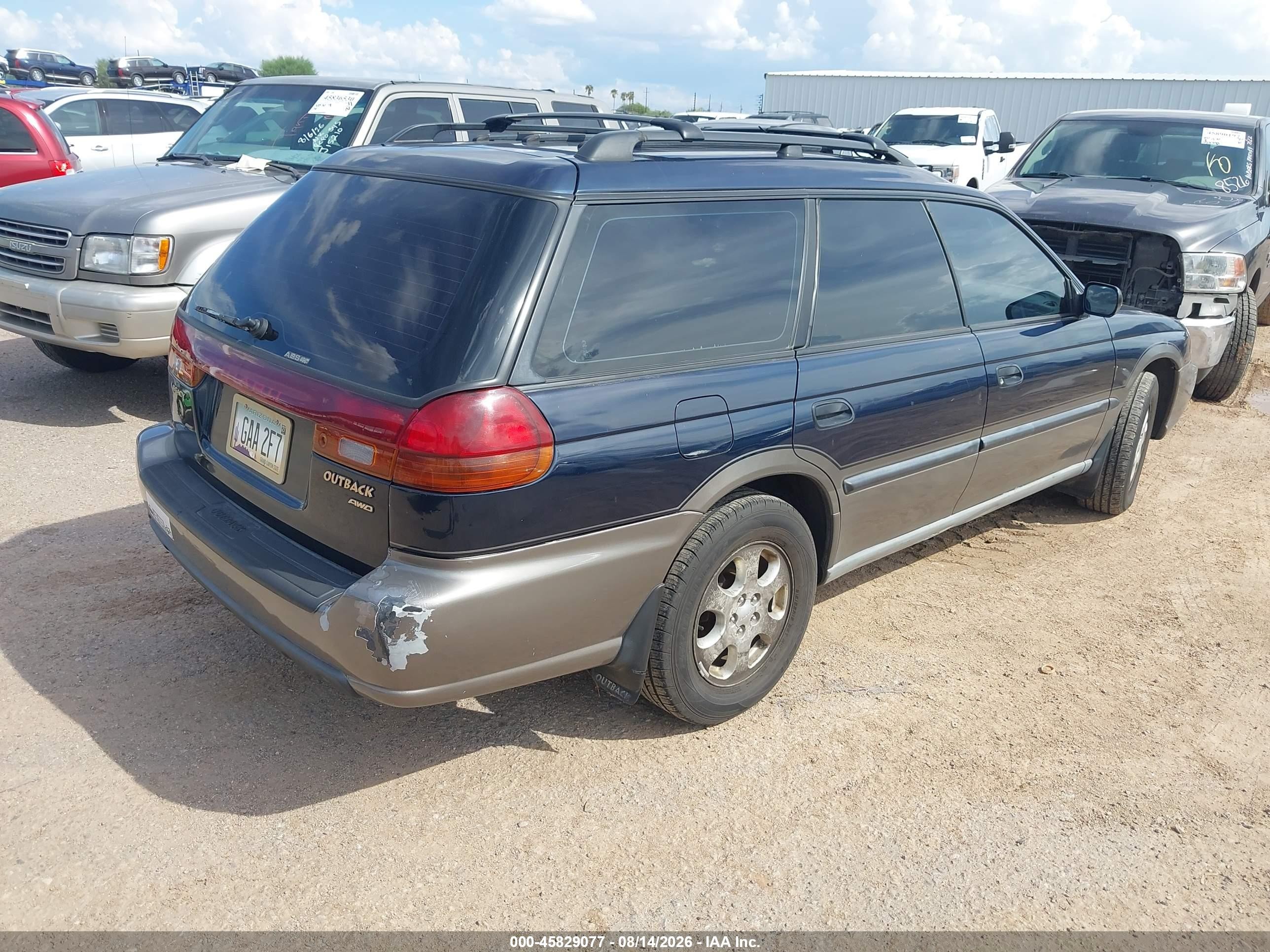 1998 Subaru Legacy Outback/outback Limited/outback Sport Черный vin: 4S3BG6858W7644935