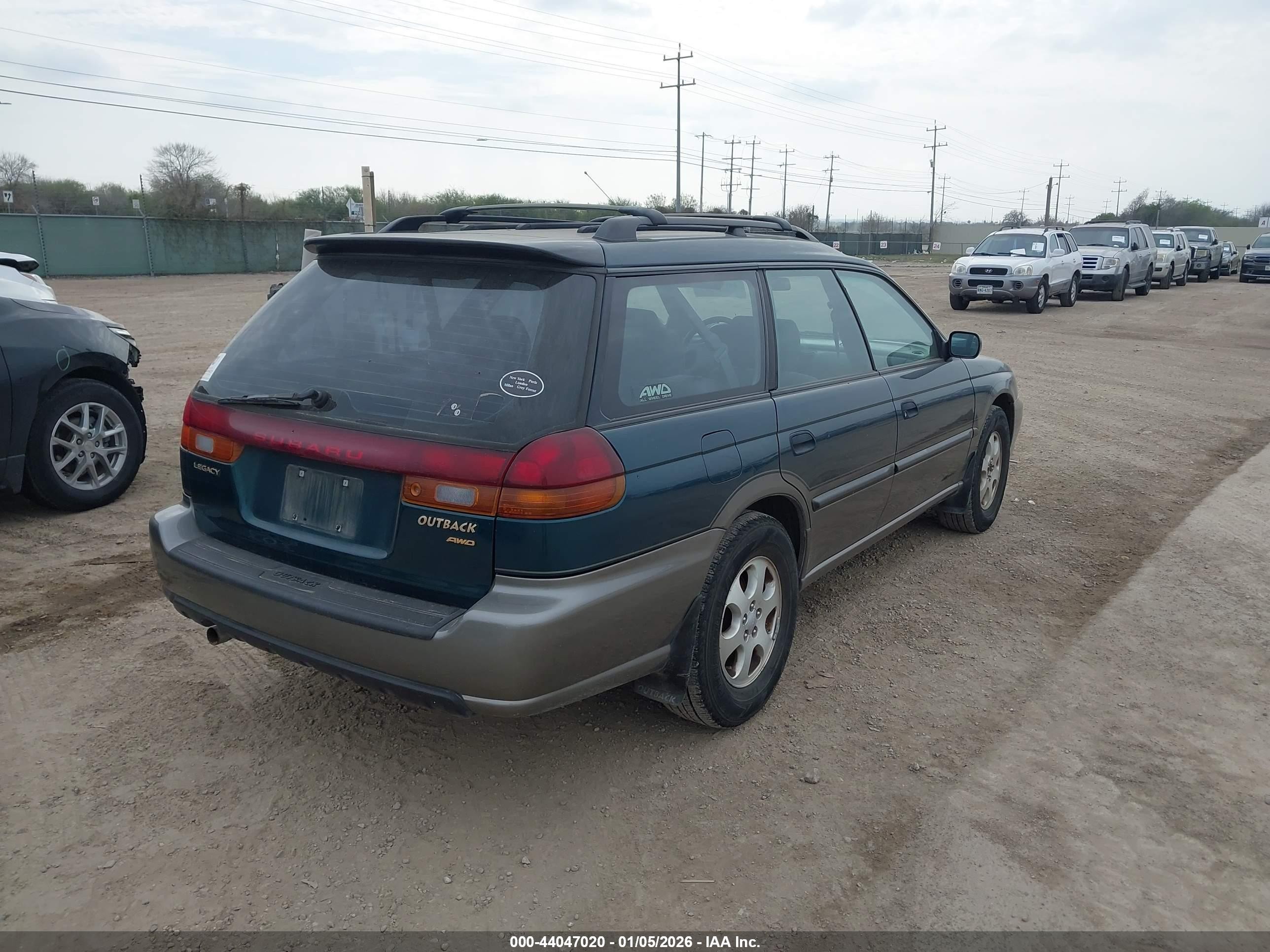 1999 Subaru Legacy 30th Ann. Outback Ltd./outback Green vin: 4S3BG6858X7623827