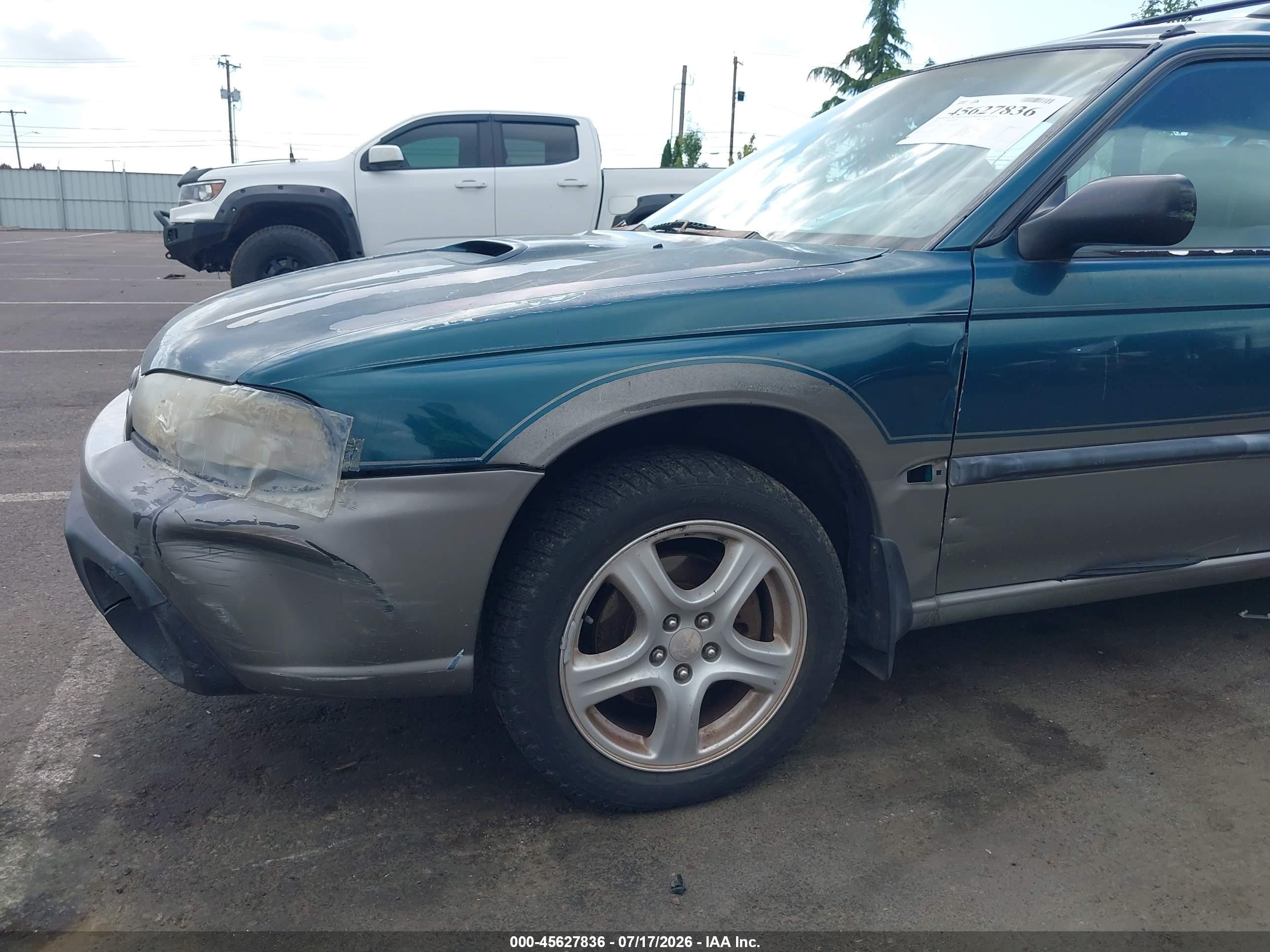 1997 Subaru Legacy Outback/outback Limited Green vin: 4S3BG6859V7600151