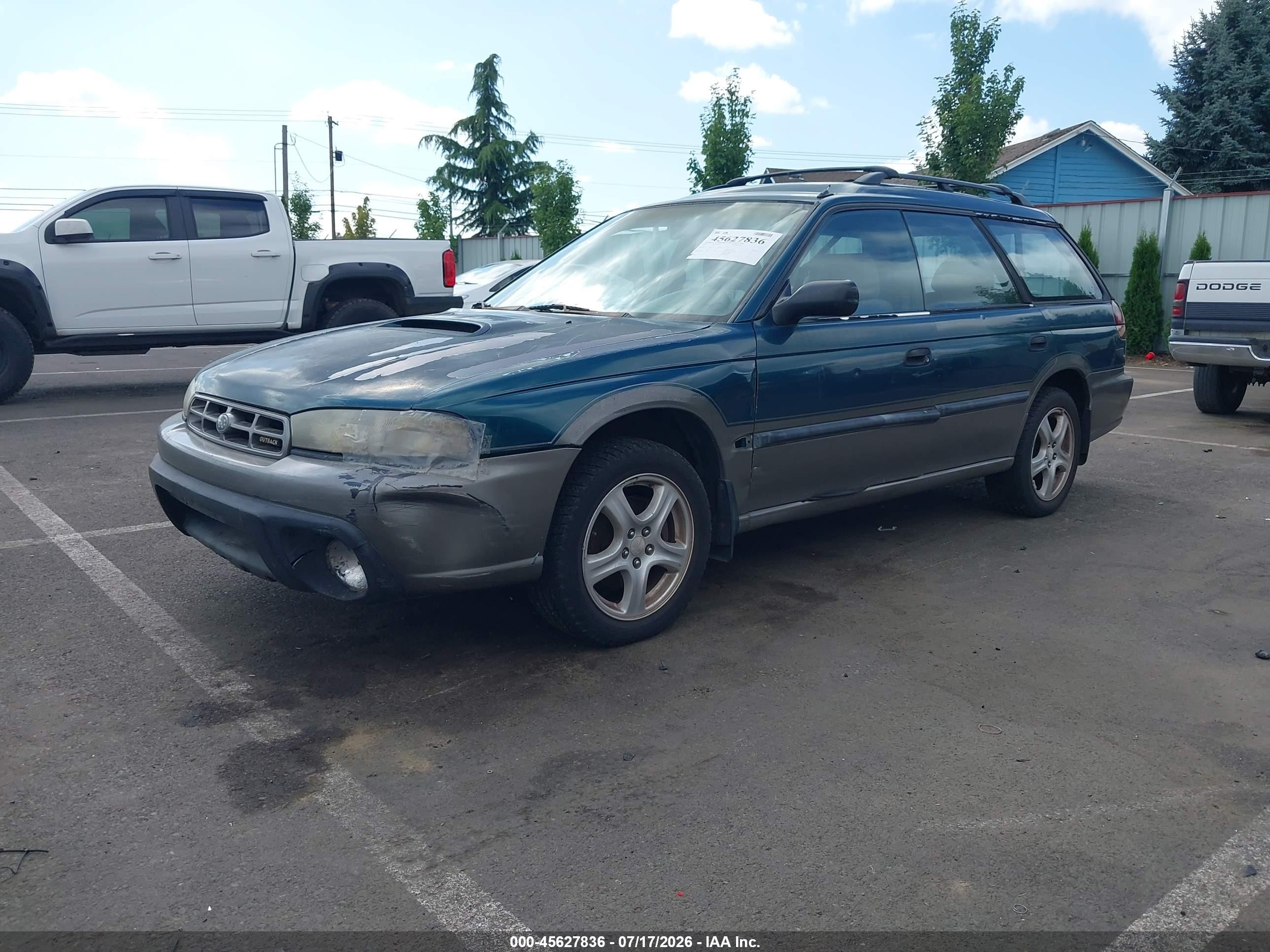 1997 Subaru Legacy Outback/outback Limited Green vin: 4S3BG6859V7600151