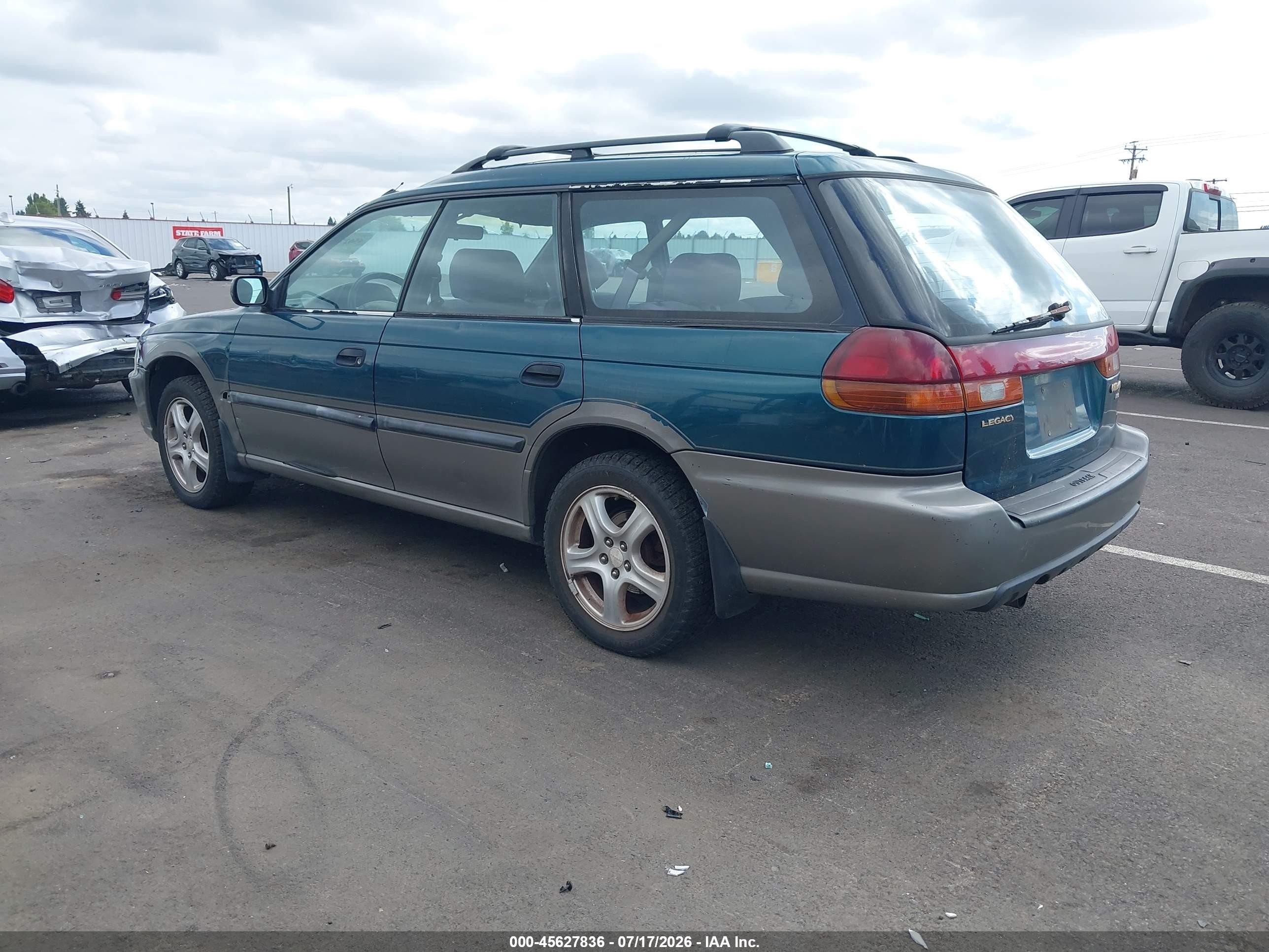 1997 Subaru Legacy Outback/outback Limited Green vin: 4S3BG6859V7600151