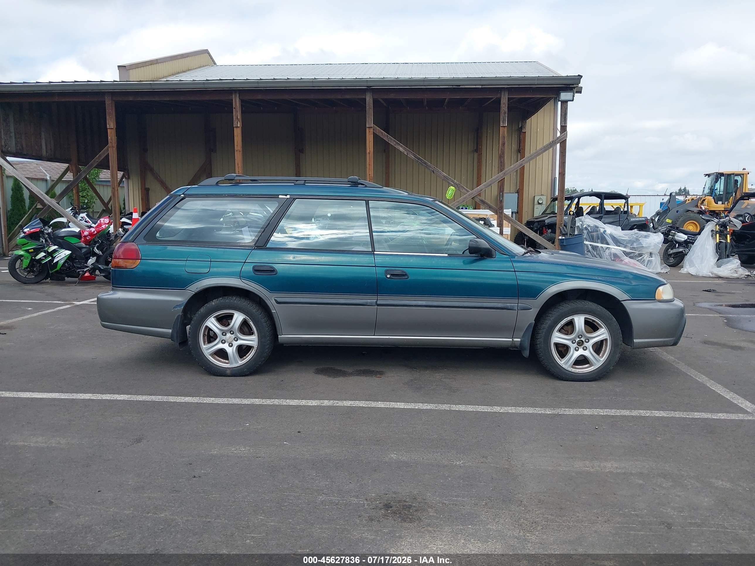 1997 Subaru Legacy Outback/outback Limited Green vin: 4S3BG6859V7600151