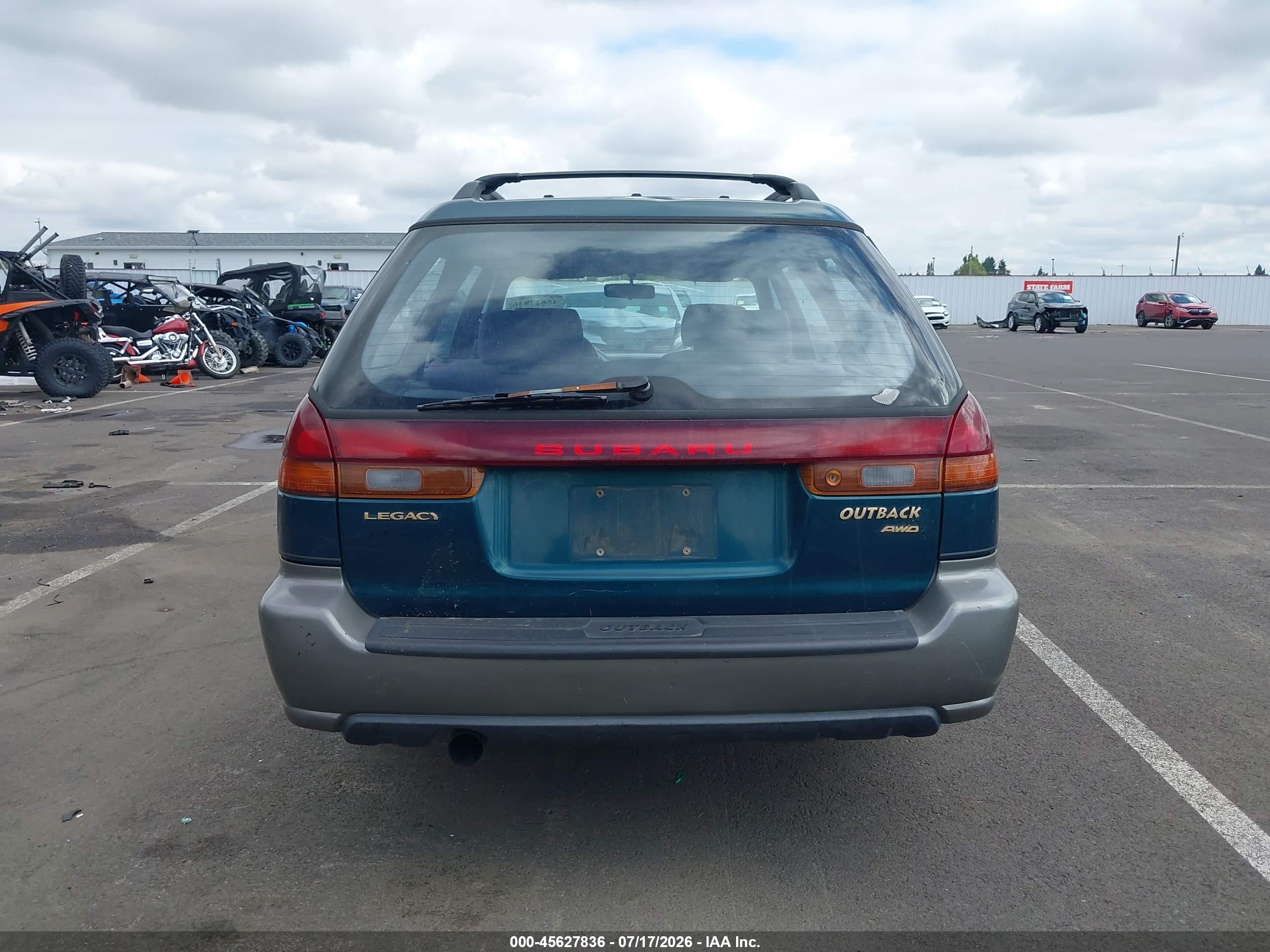 1997 Subaru Legacy Outback/outback Limited Green vin: 4S3BG6859V7600151