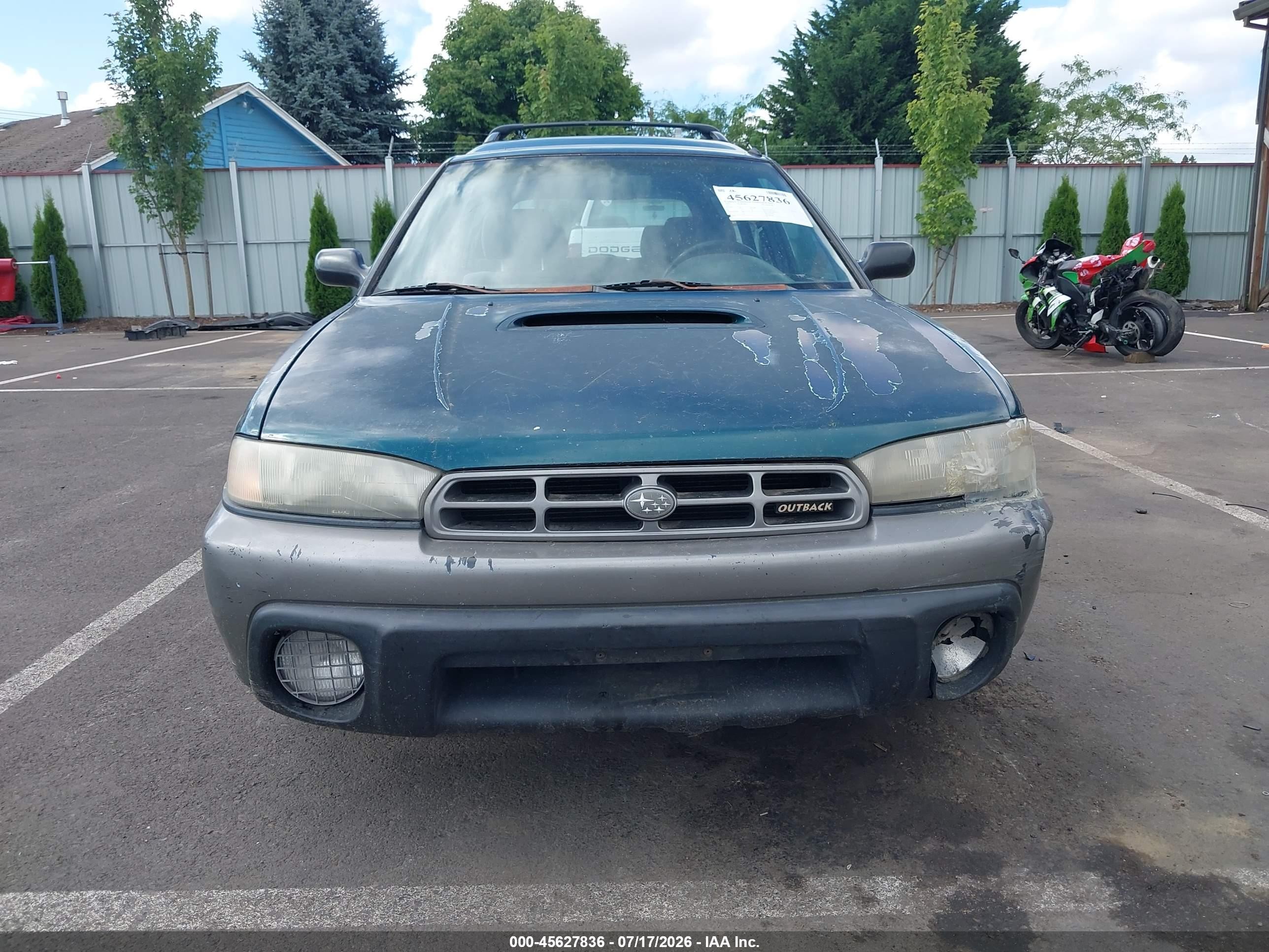 1997 Subaru Legacy Outback/outback Limited Green vin: 4S3BG6859V7600151