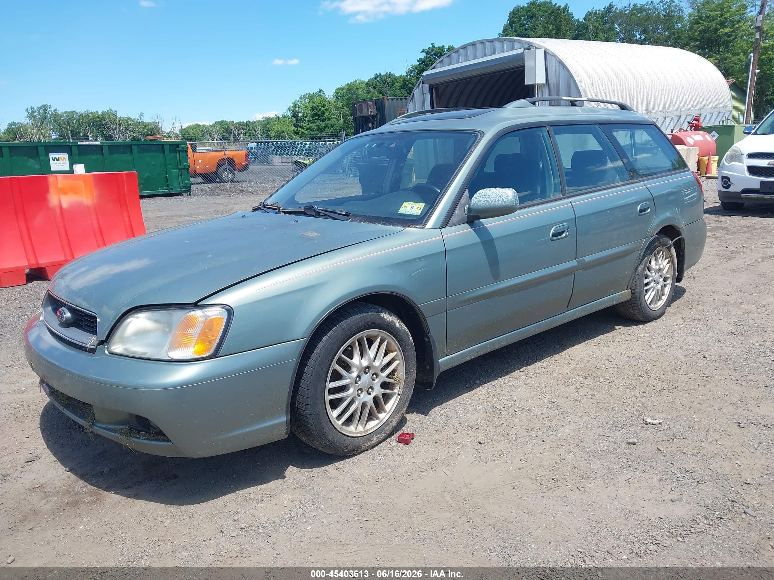 2003 Subaru Legacy L/l W/special Edition Package Green vin: 4S3BH635036306256