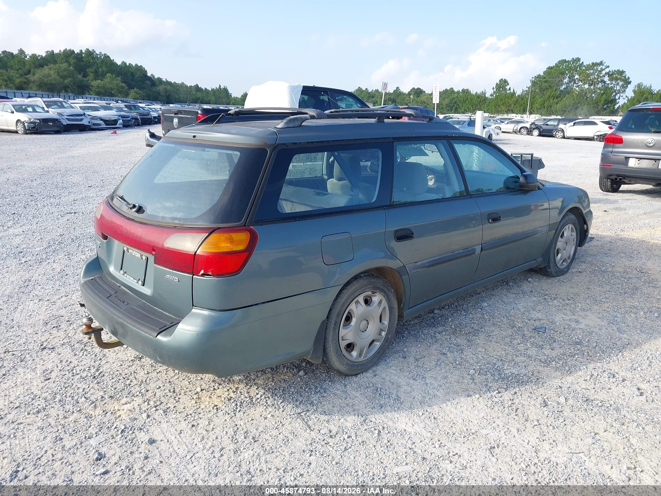 2001 Subaru Legacy L Green vin: 4S3BH635117308170