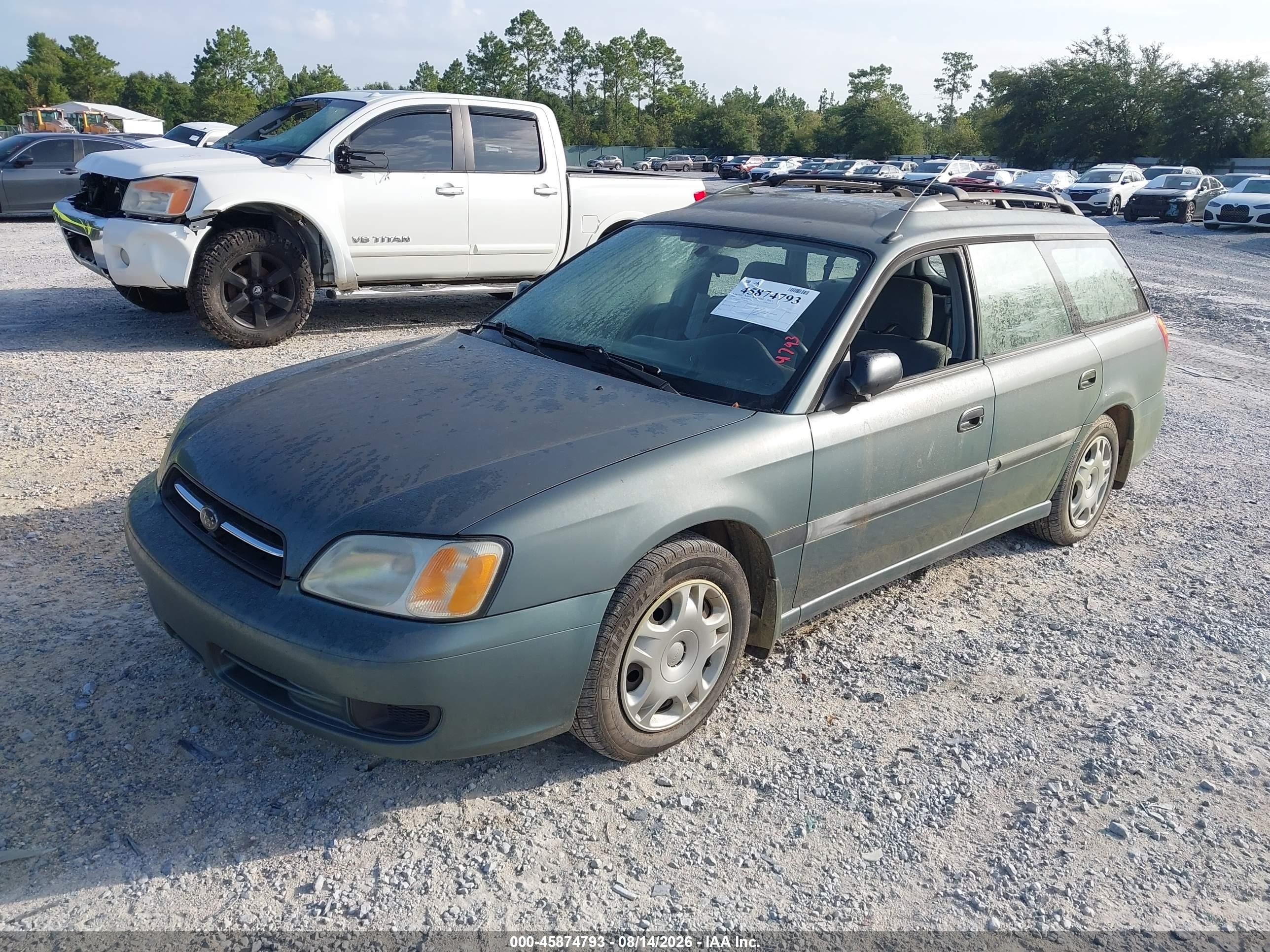 2001 Subaru Legacy L Green vin: 4S3BH635117308170