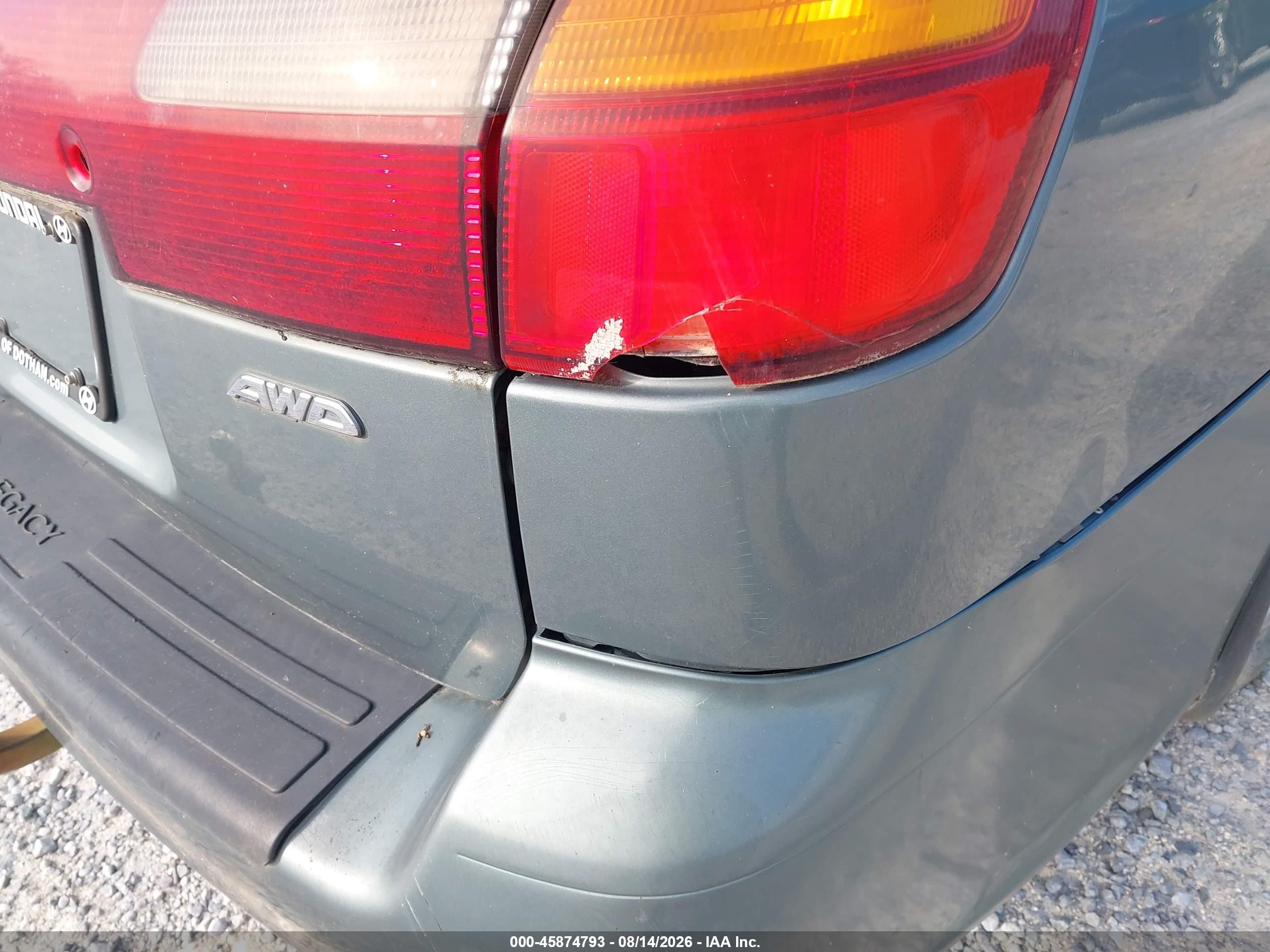 2001 Subaru Legacy L Green vin: 4S3BH635117308170