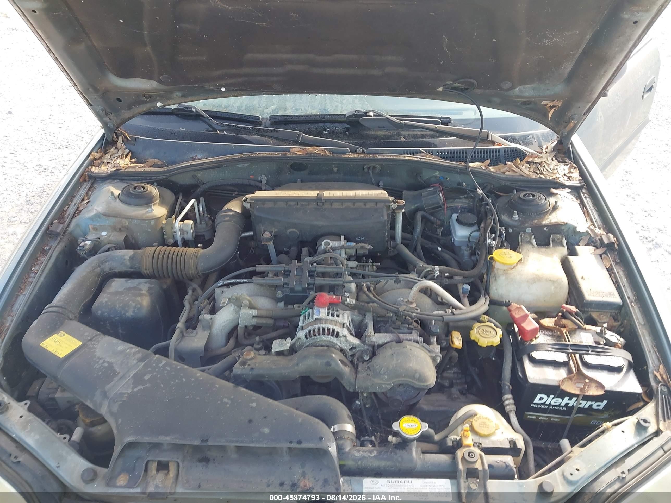 2001 Subaru Legacy L Green vin: 4S3BH635117308170