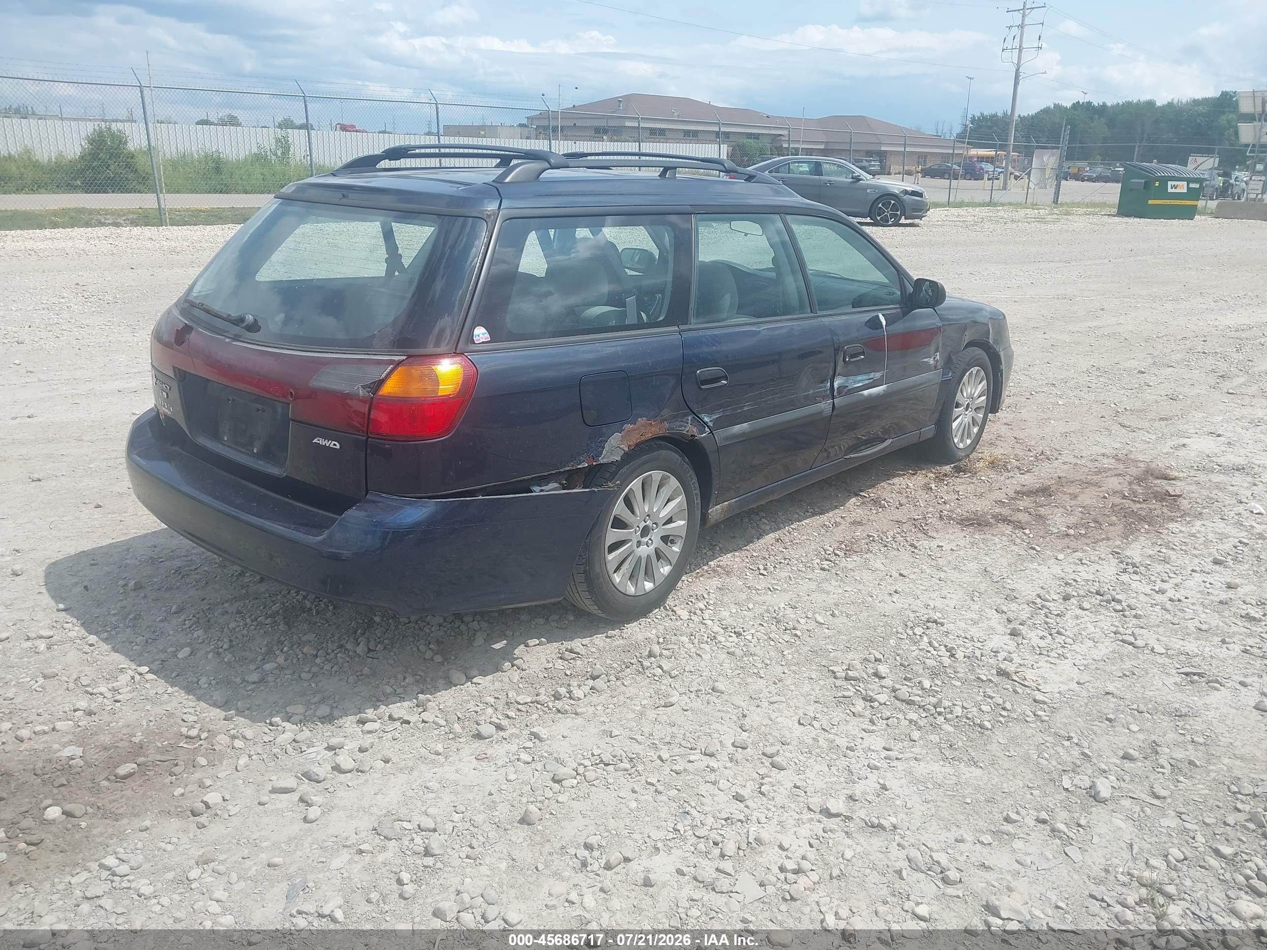 2002 Subaru Legacy L Black vin: 4S3BH635127302693