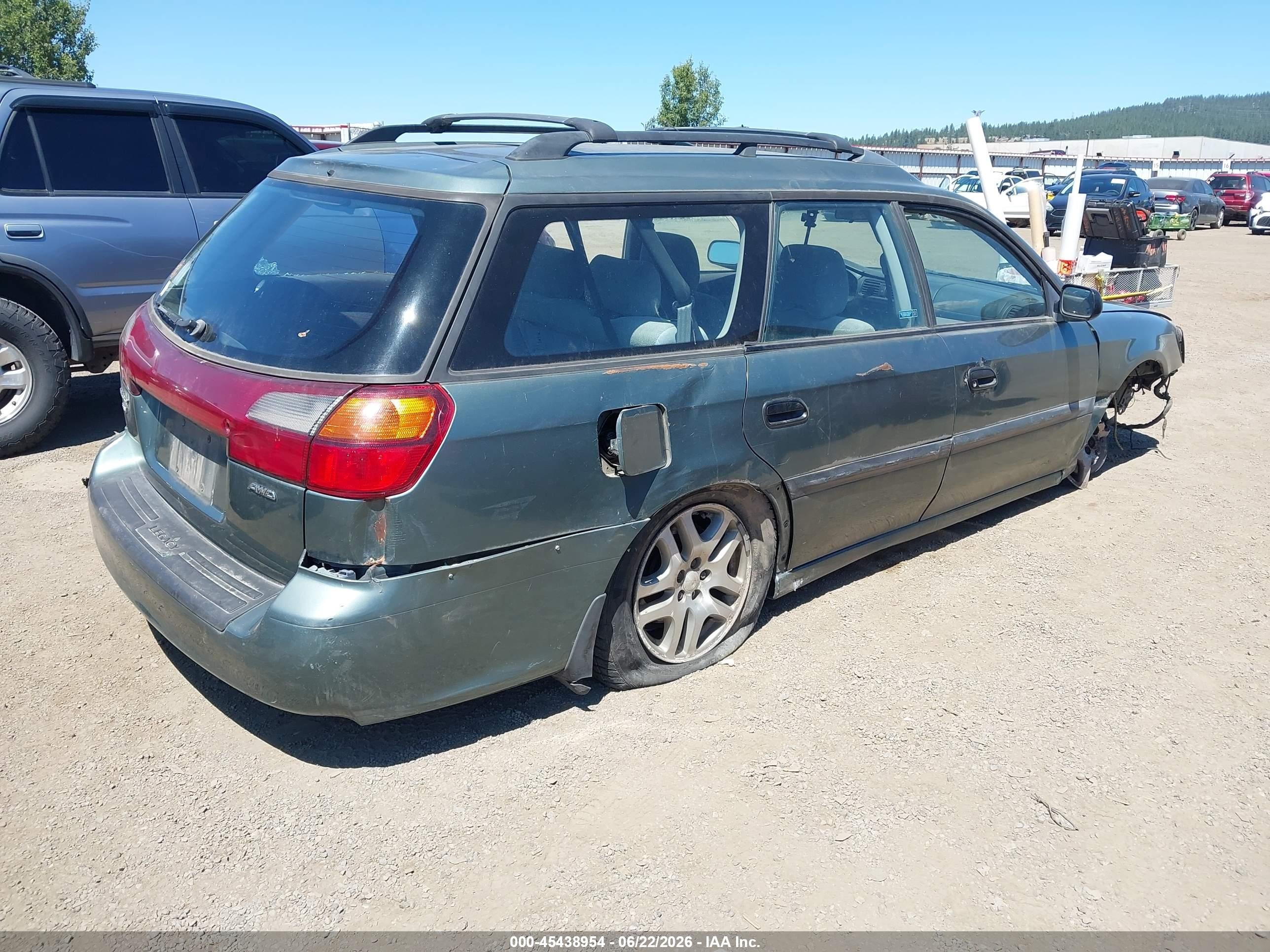 2000 Subaru Legacy L Green vin: 4S3BH6352Y7300427