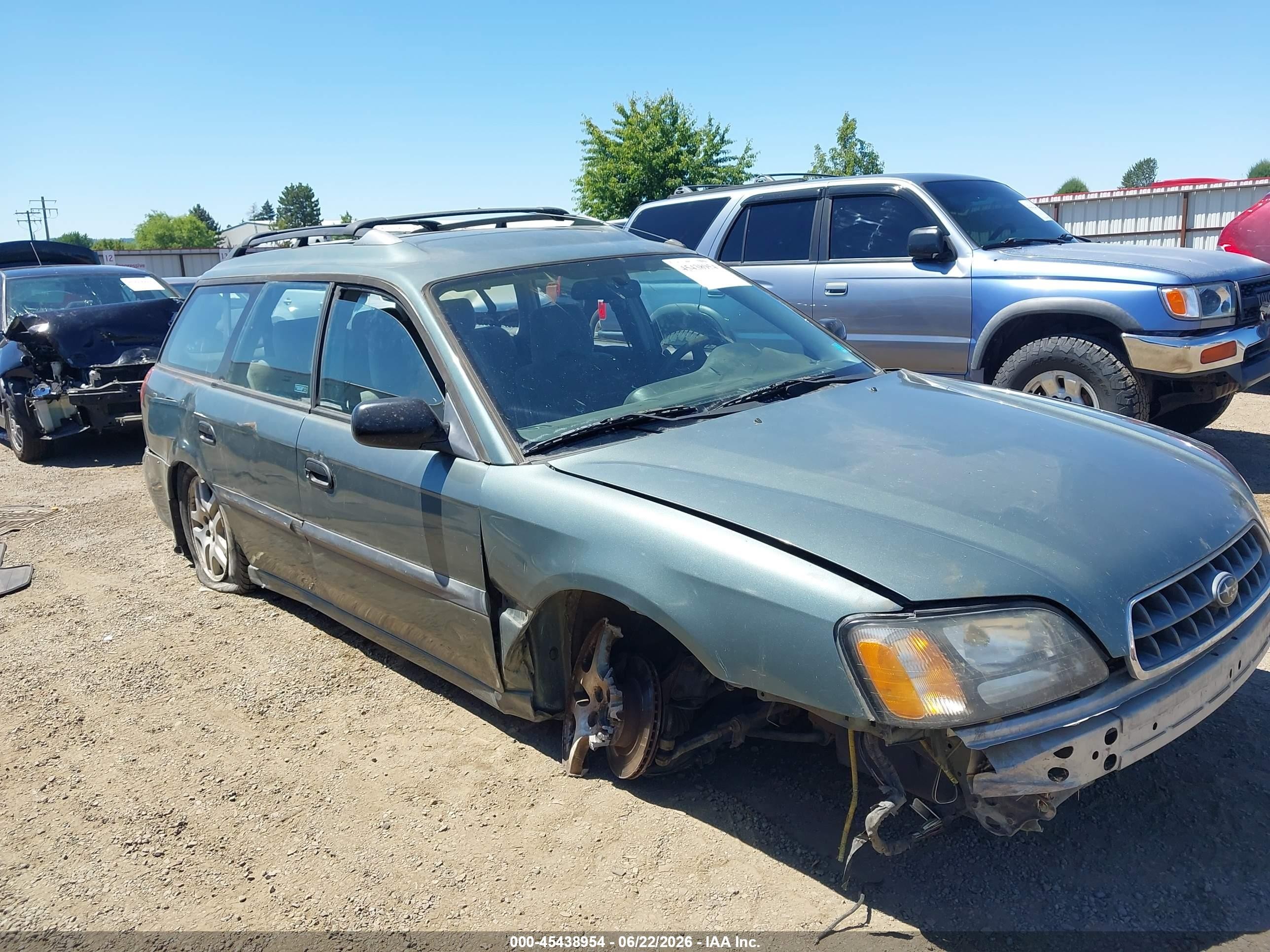 2000 Subaru Legacy L Green vin: 4S3BH6352Y7300427