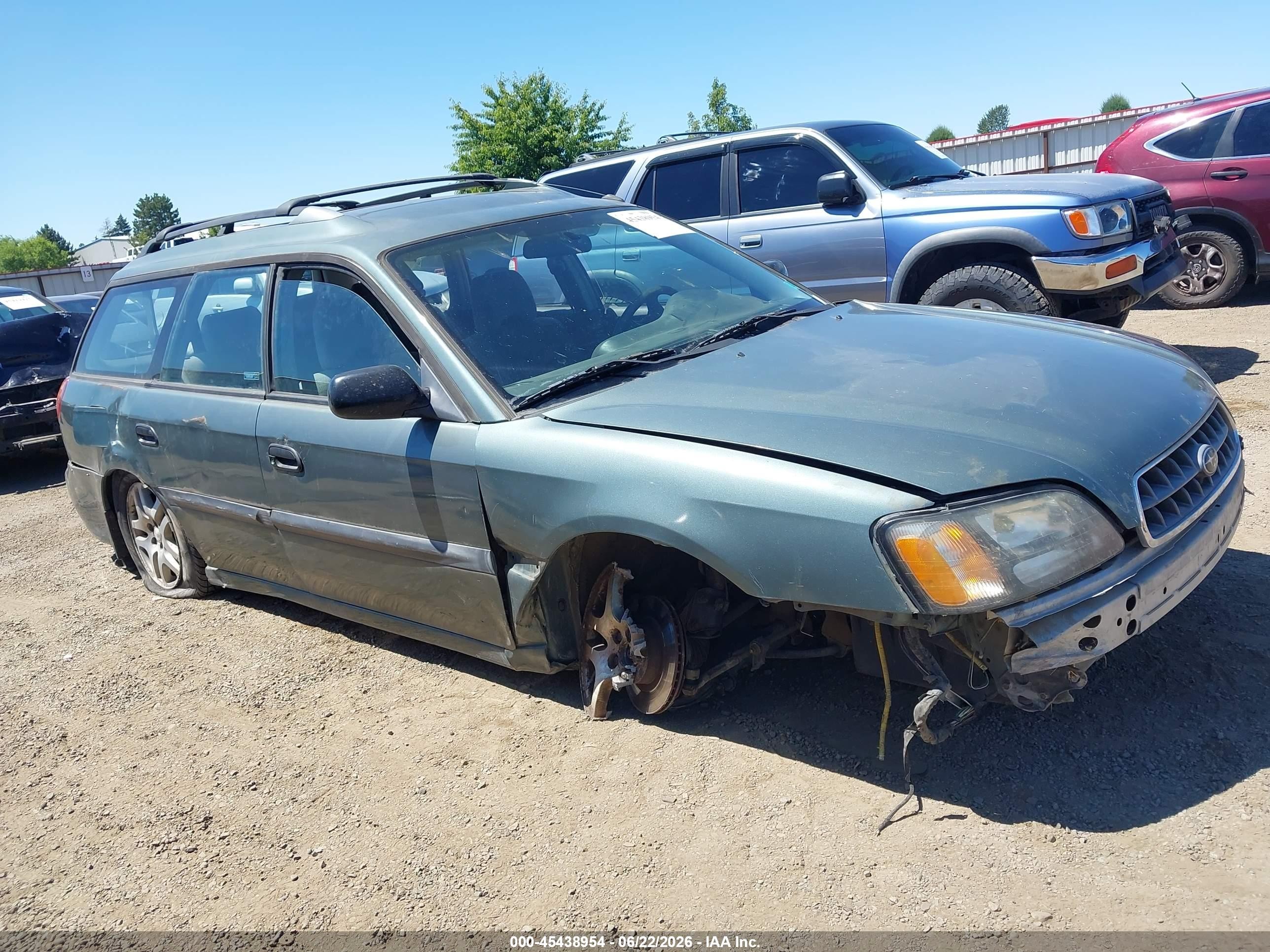 2000 Subaru Legacy L Green vin: 4S3BH6352Y7300427