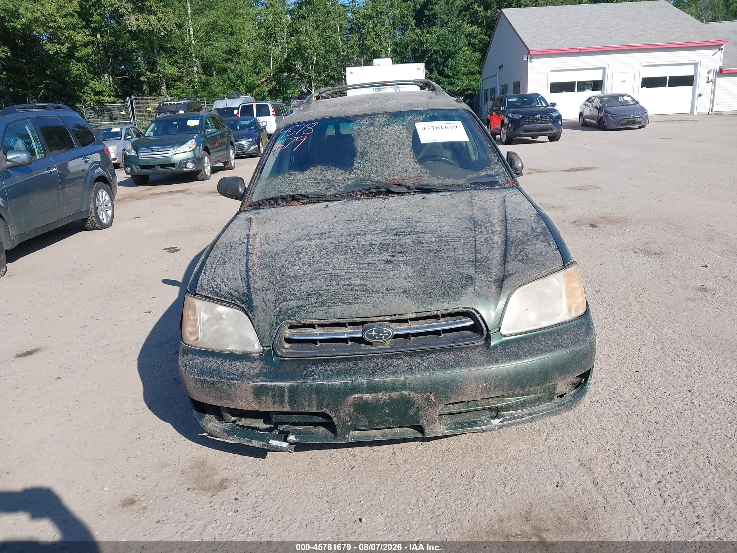 2001 Subaru Legacy L Зеленый vin: 4S3BH635516306654