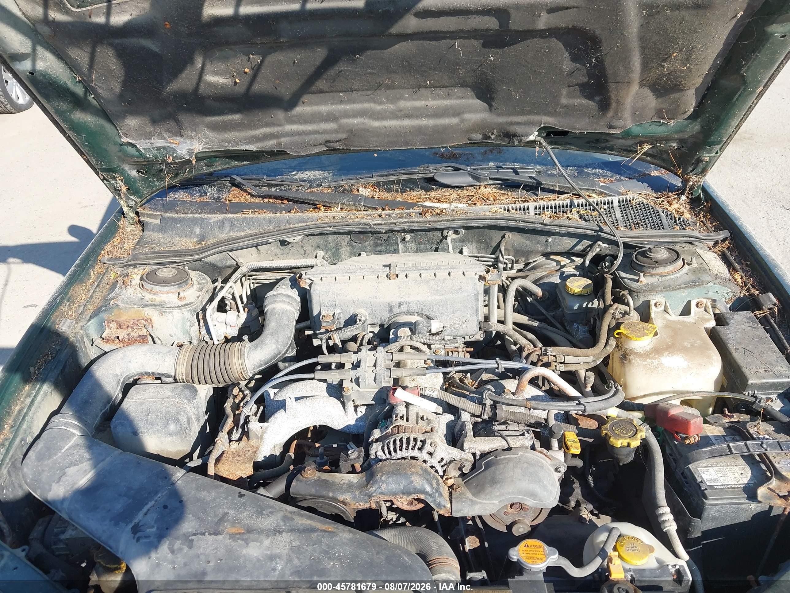 2001 Subaru Legacy L Зеленый vin: 4S3BH635516306654