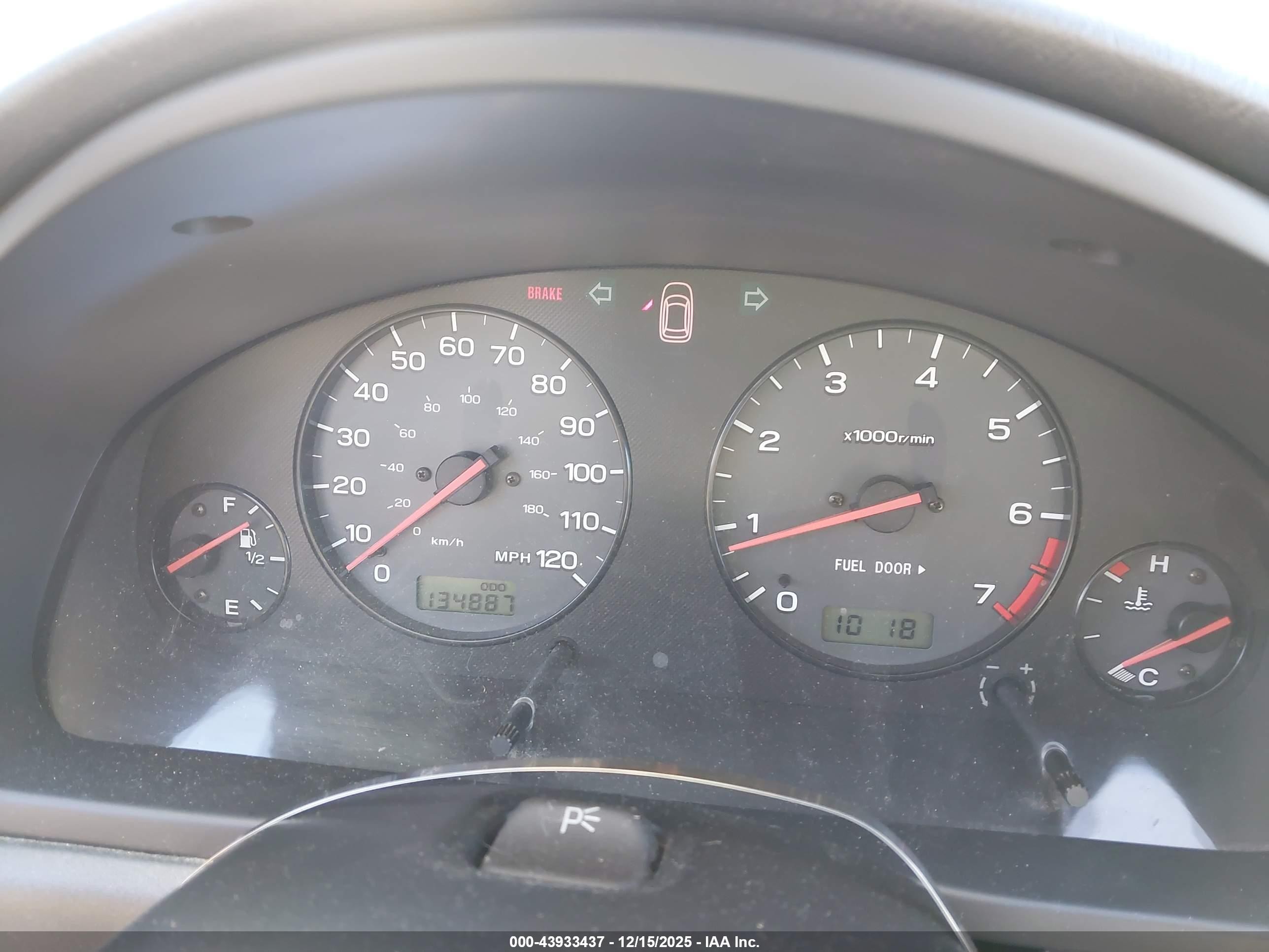 2000 Subaru Legacy L Maroon vin: 4S3BH6358Y6311146
