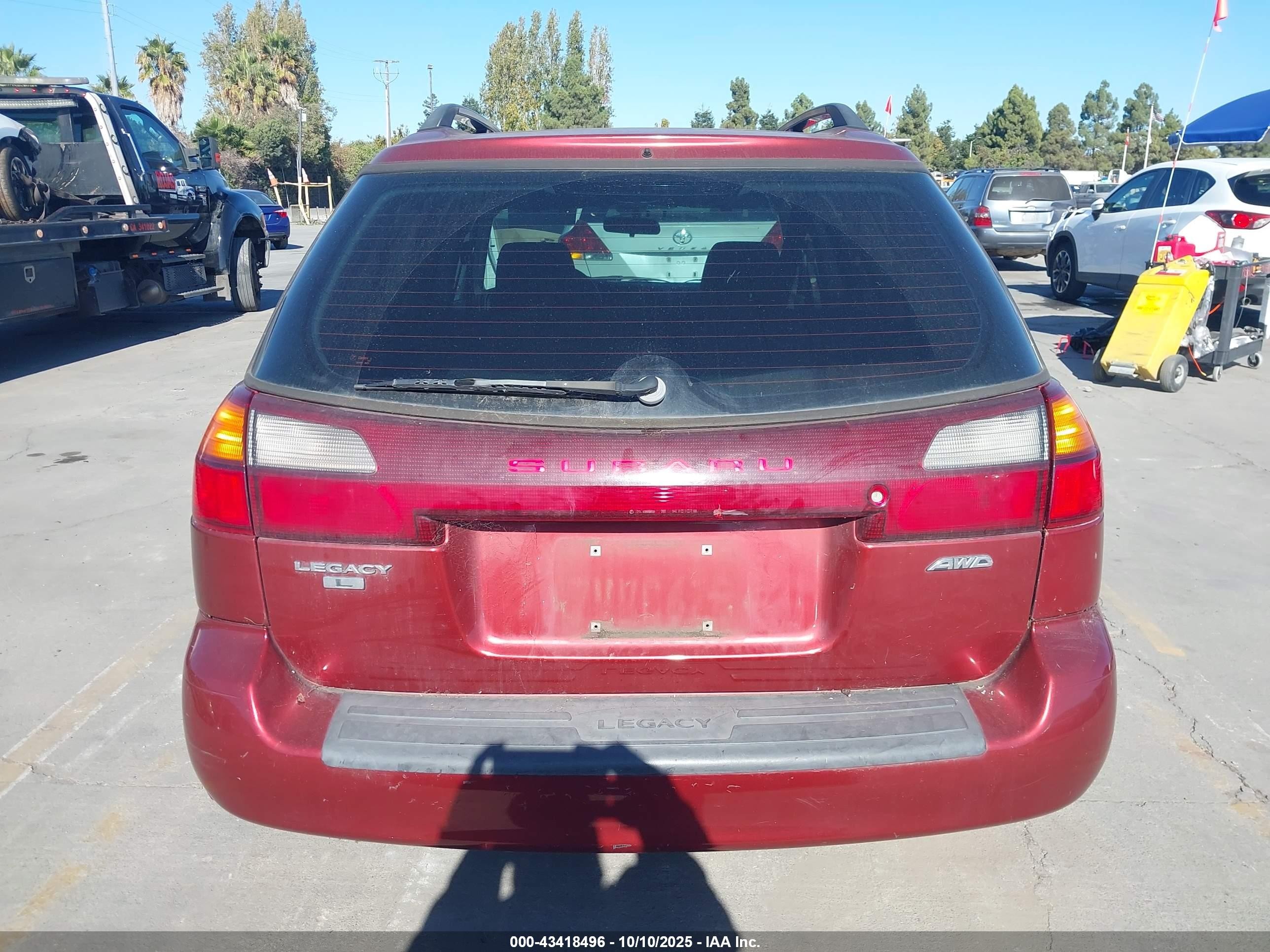 2003 Subaru Legacy L/l W/special Edition Package Красный vin: 4S3BH635937308386
