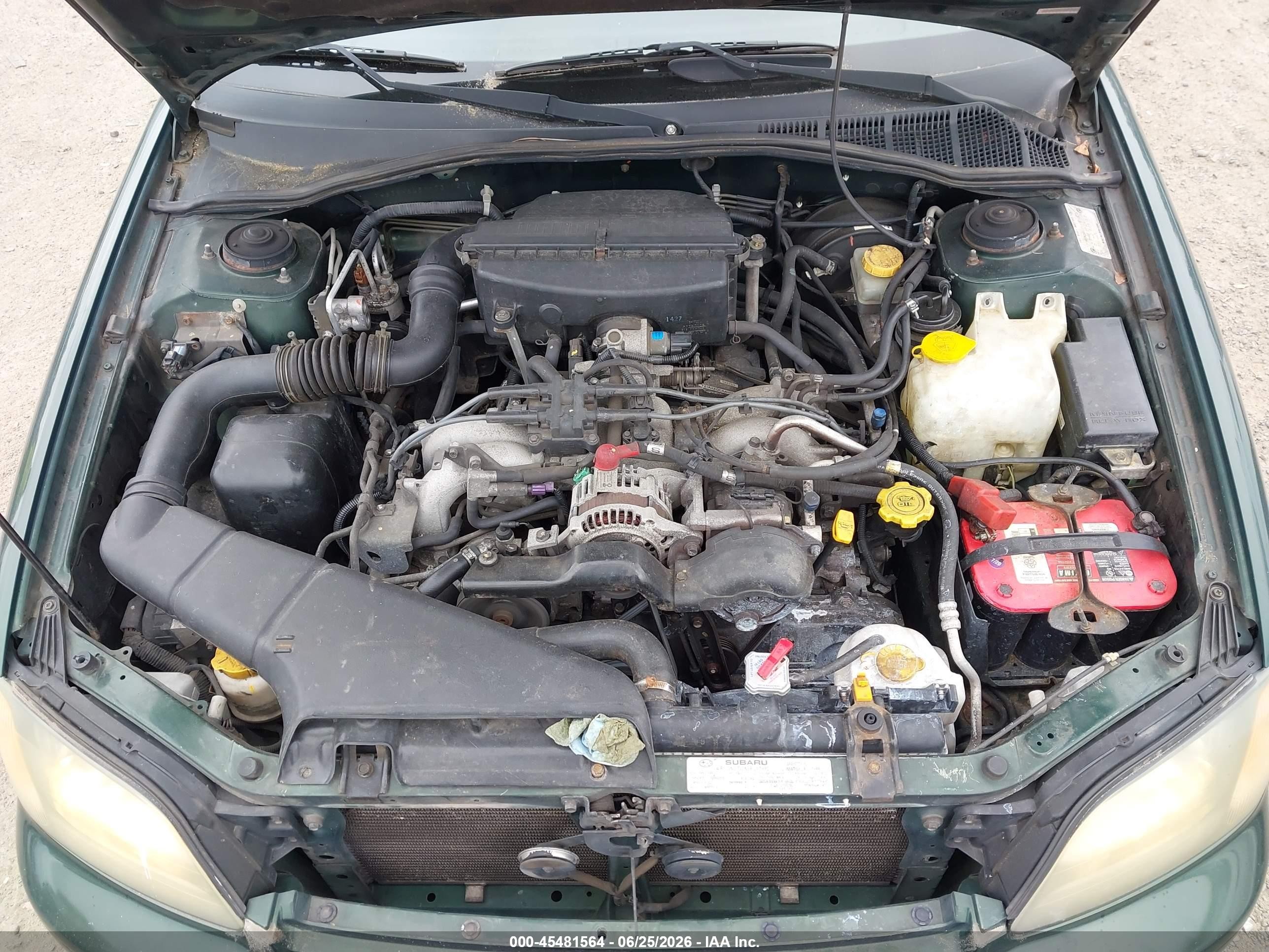 2001 Subaru Legacy Gt Green vin: 4S3BH645117311276