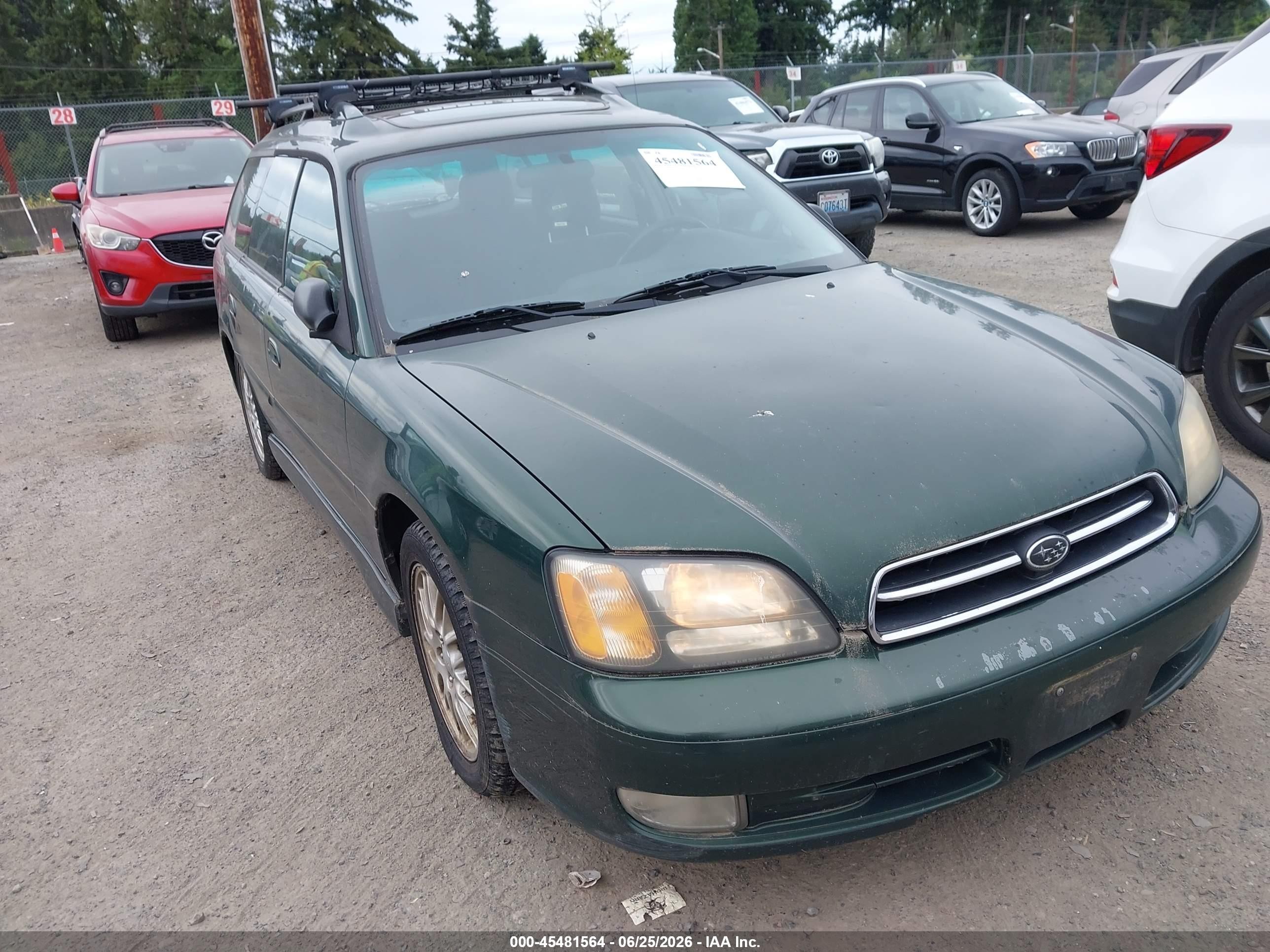 2001 Subaru Legacy Gt Green vin: 4S3BH645117311276