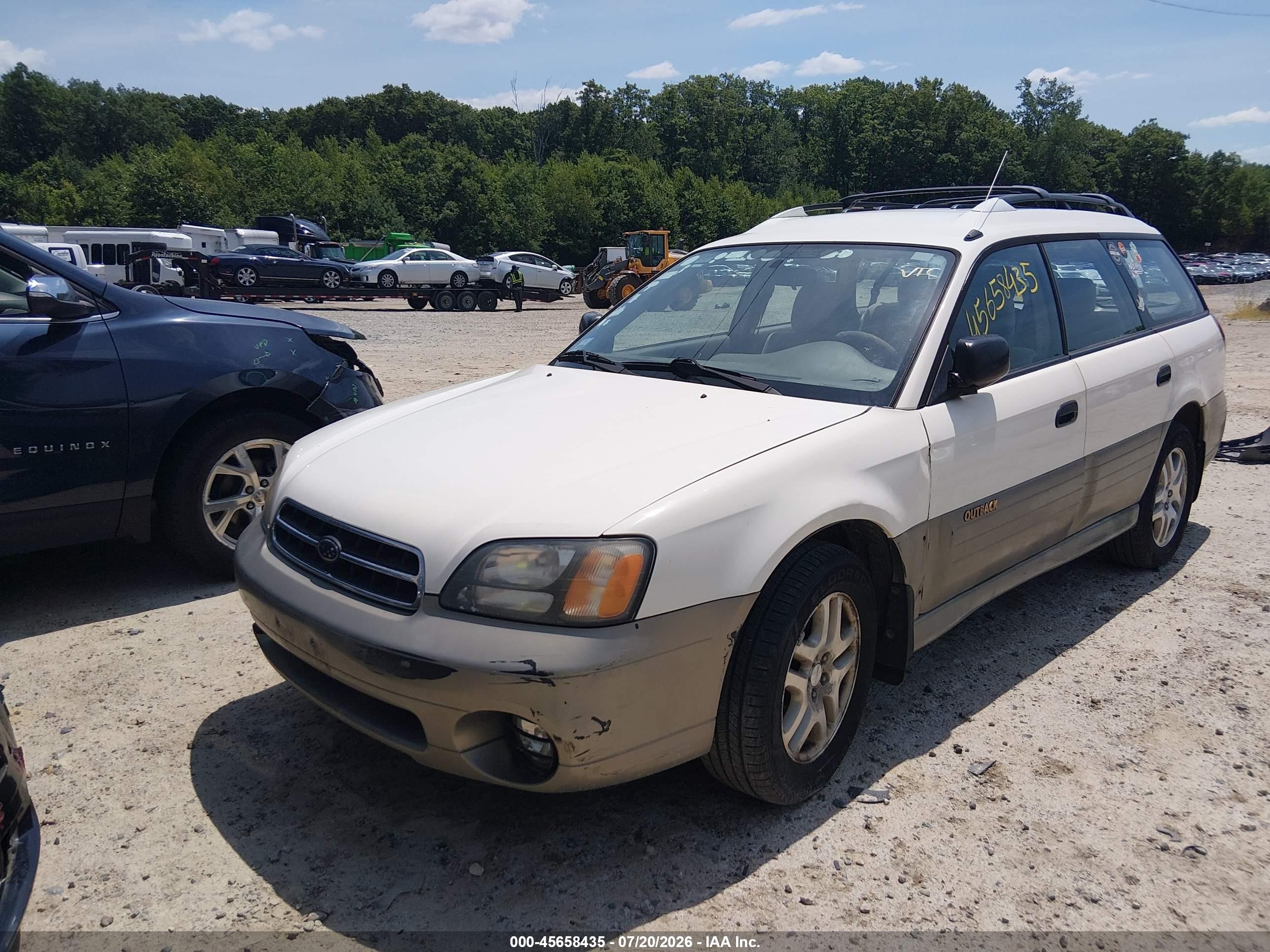 2001 Subaru Outback   White vin: 4S3BH665017613624