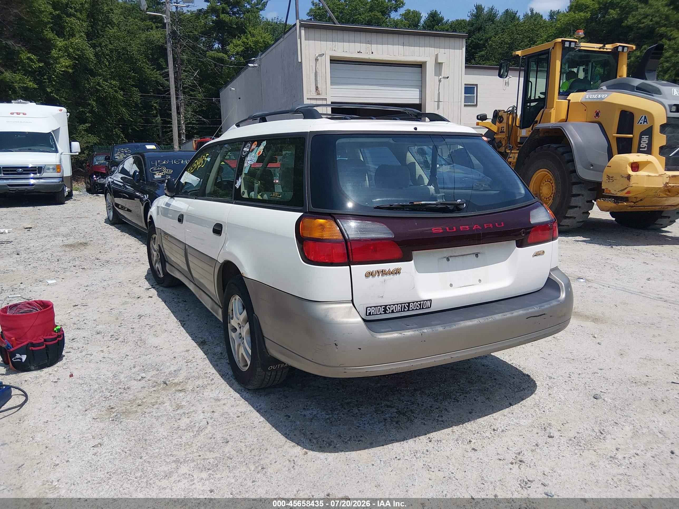 2001 Subaru Outback   White vin: 4S3BH665017613624