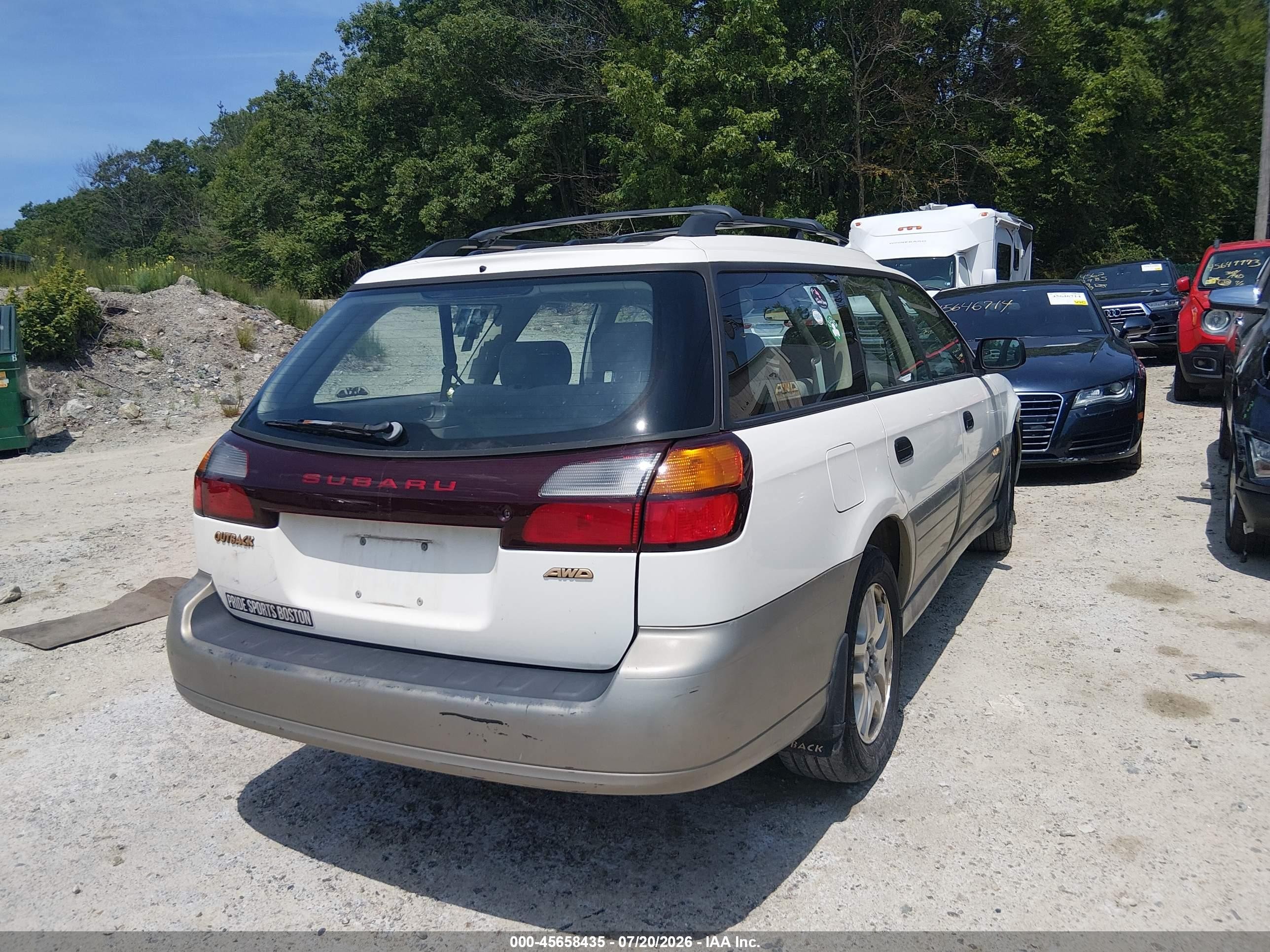 2001 Subaru Outback   White vin: 4S3BH665017613624