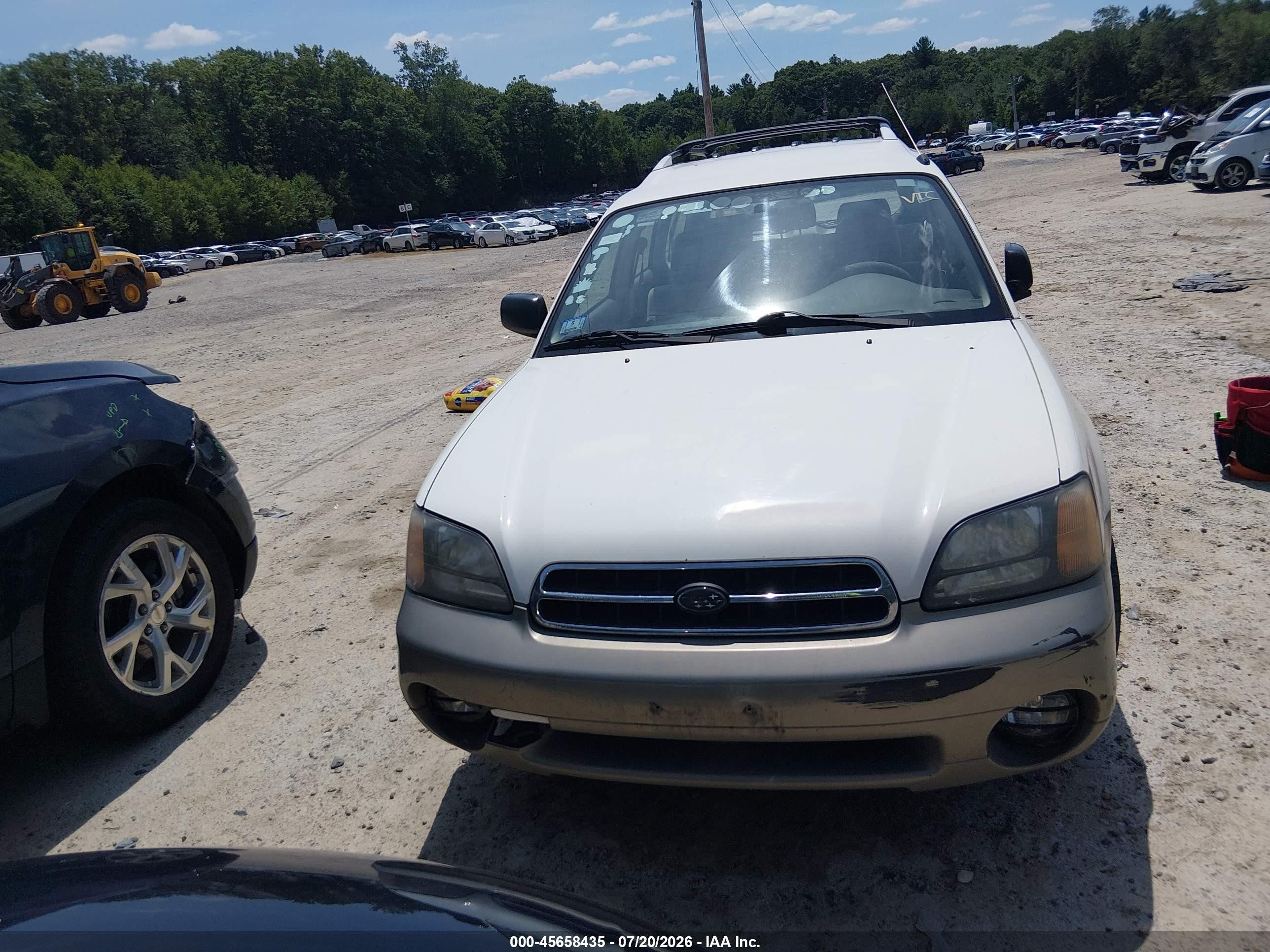 2001 Subaru Outback   White vin: 4S3BH665017613624