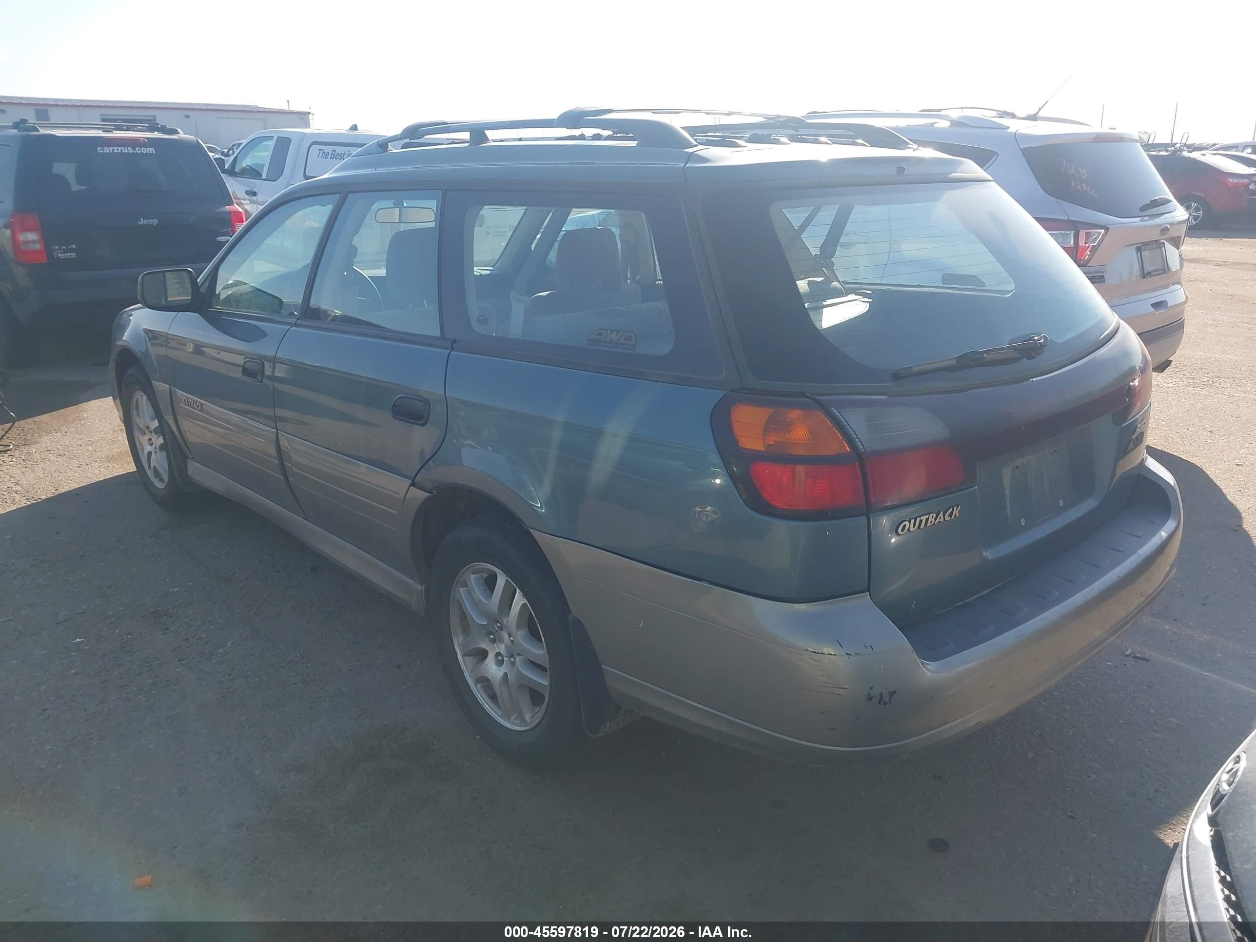2002 Subaru Outback   Green vin: 4S3BH665026660711