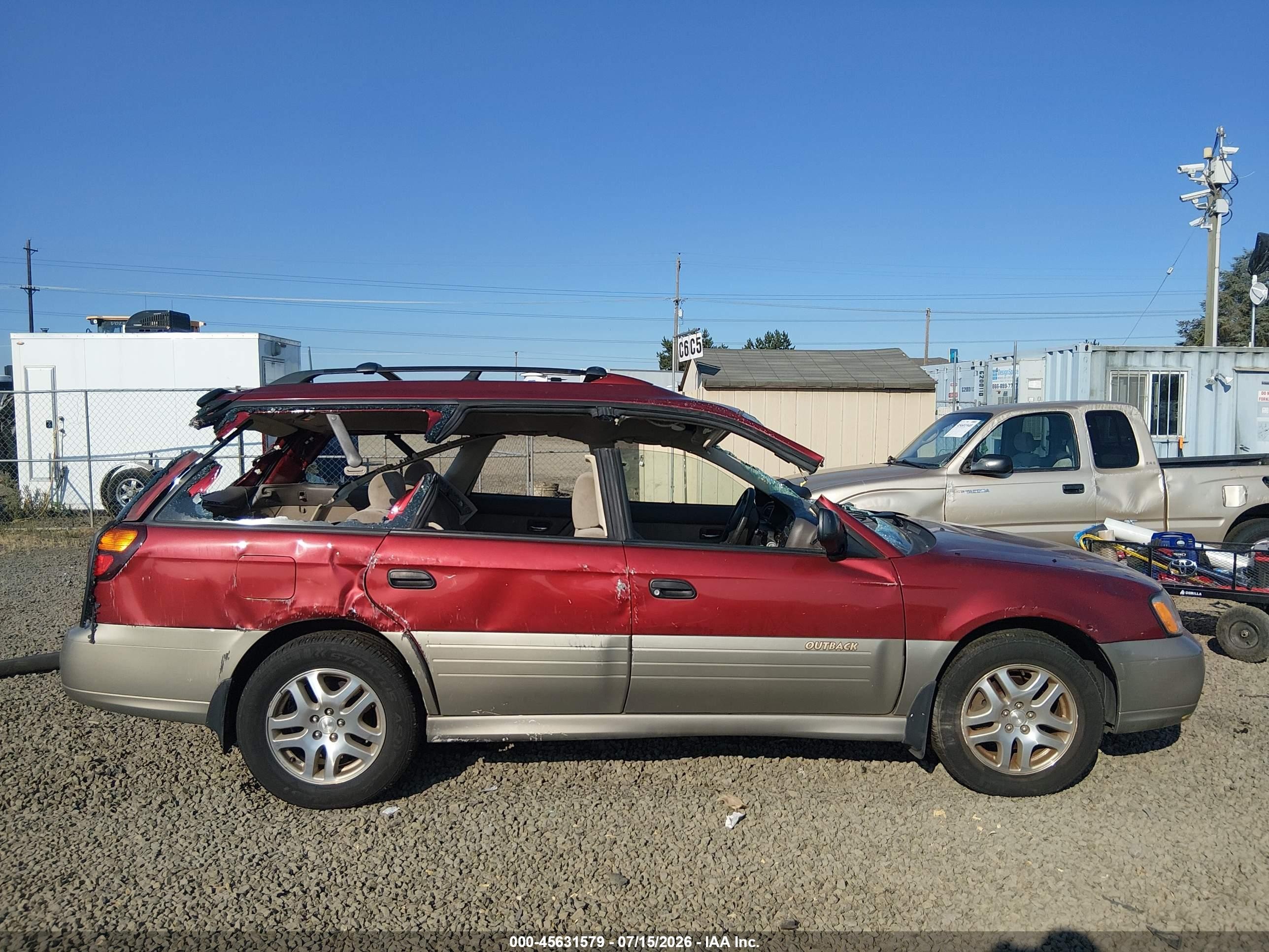 2002 Subaru Outback   Red vin: 4S3BH665027617044