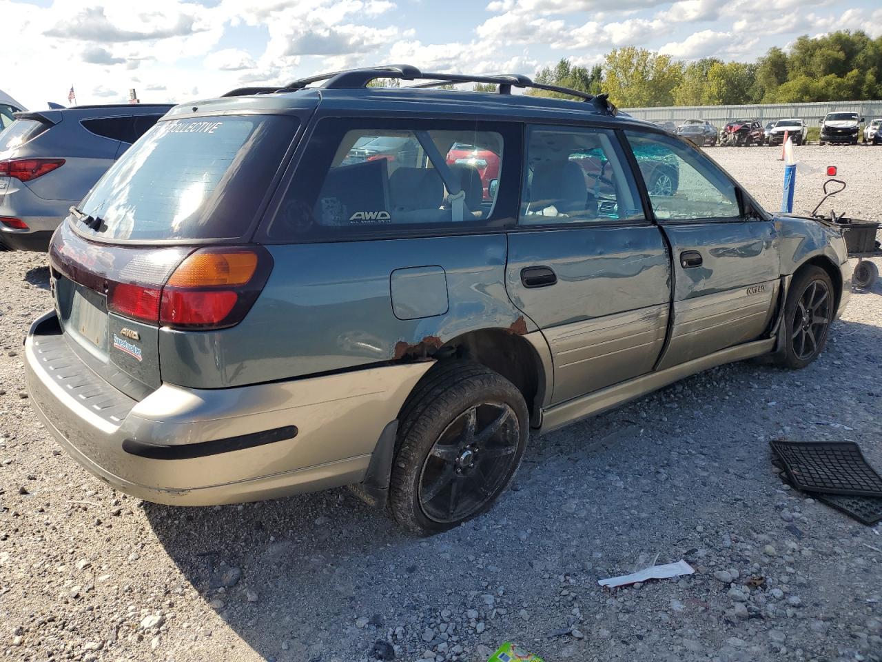 2001 Subaru Legacy Outback Зеленый vin: 4S3BH665117609324