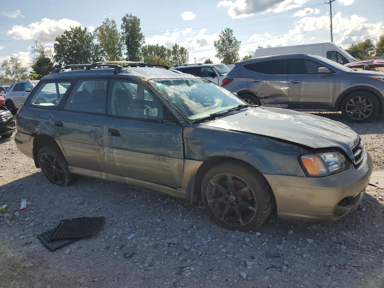 2001 Subaru Legacy Outback Зеленый vin: 4S3BH665117609324