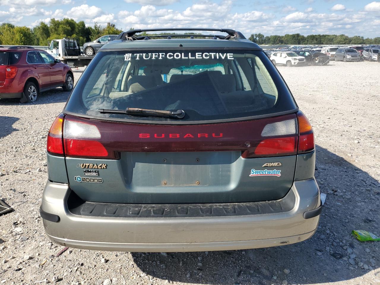 2001 Subaru Legacy Outback Зеленый vin: 4S3BH665117609324