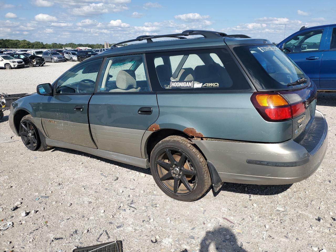 2001 Subaru Legacy Outback Зеленый vin: 4S3BH665117609324