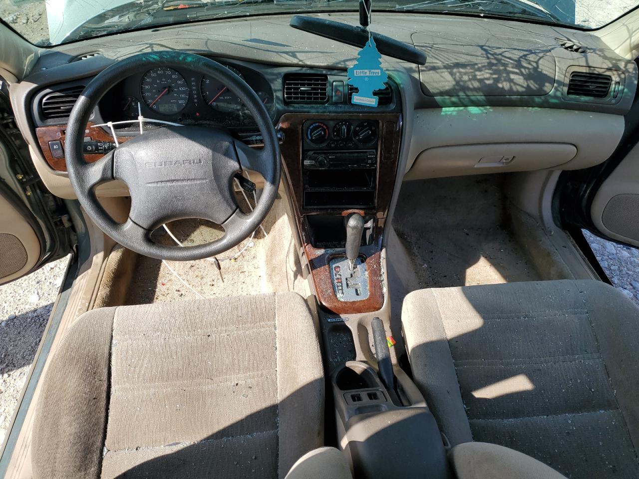 2001 Subaru Legacy Outback Зеленый vin: 4S3BH665117609324