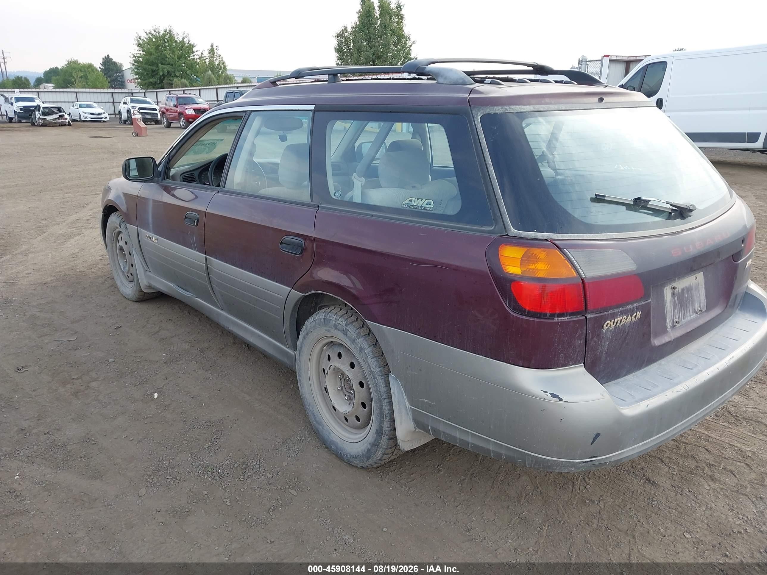 2001 Subaru Outback   Maroon vin: 4S3BH665117654246