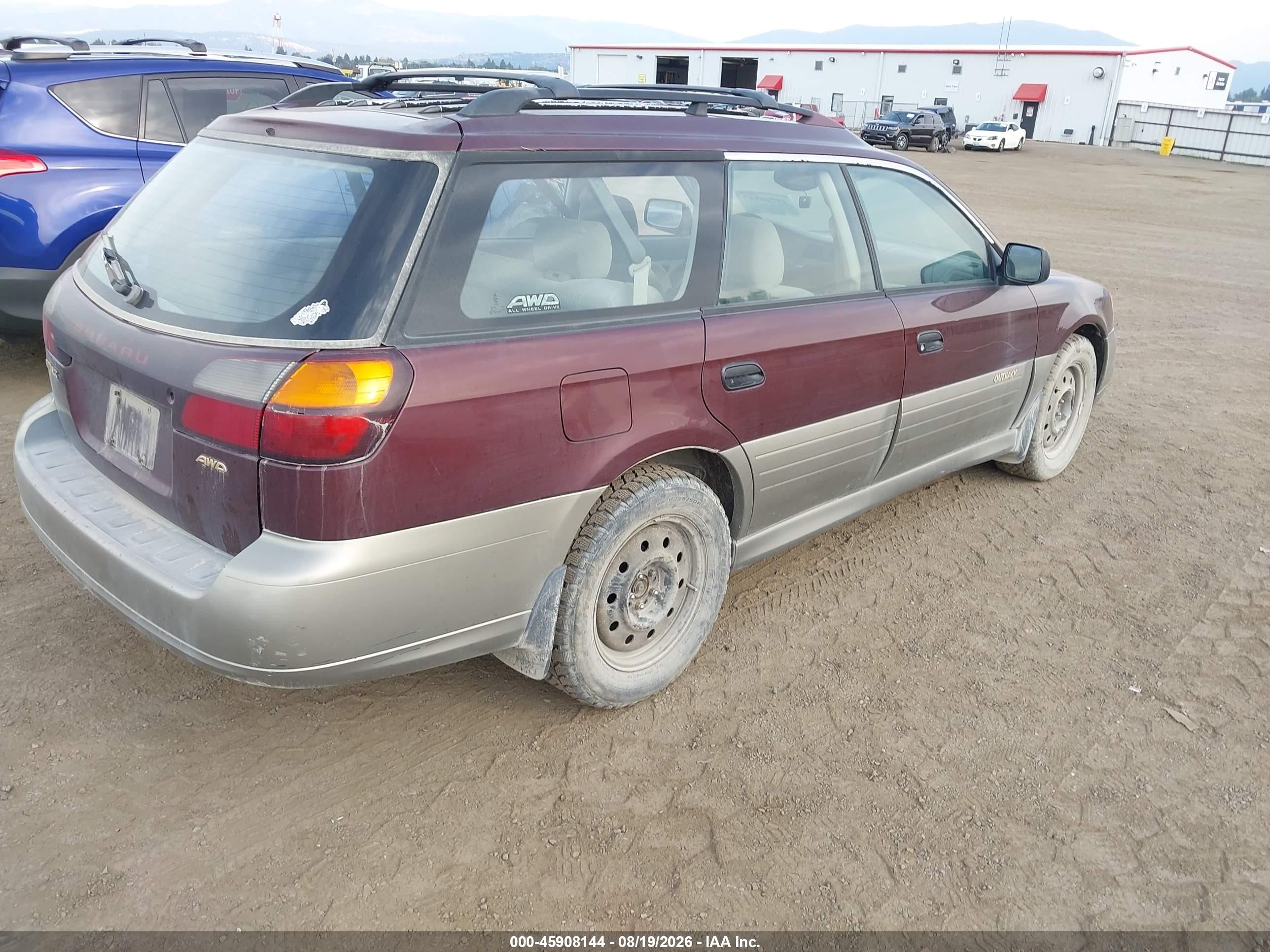 2001 Subaru Outback   Maroon vin: 4S3BH665117654246