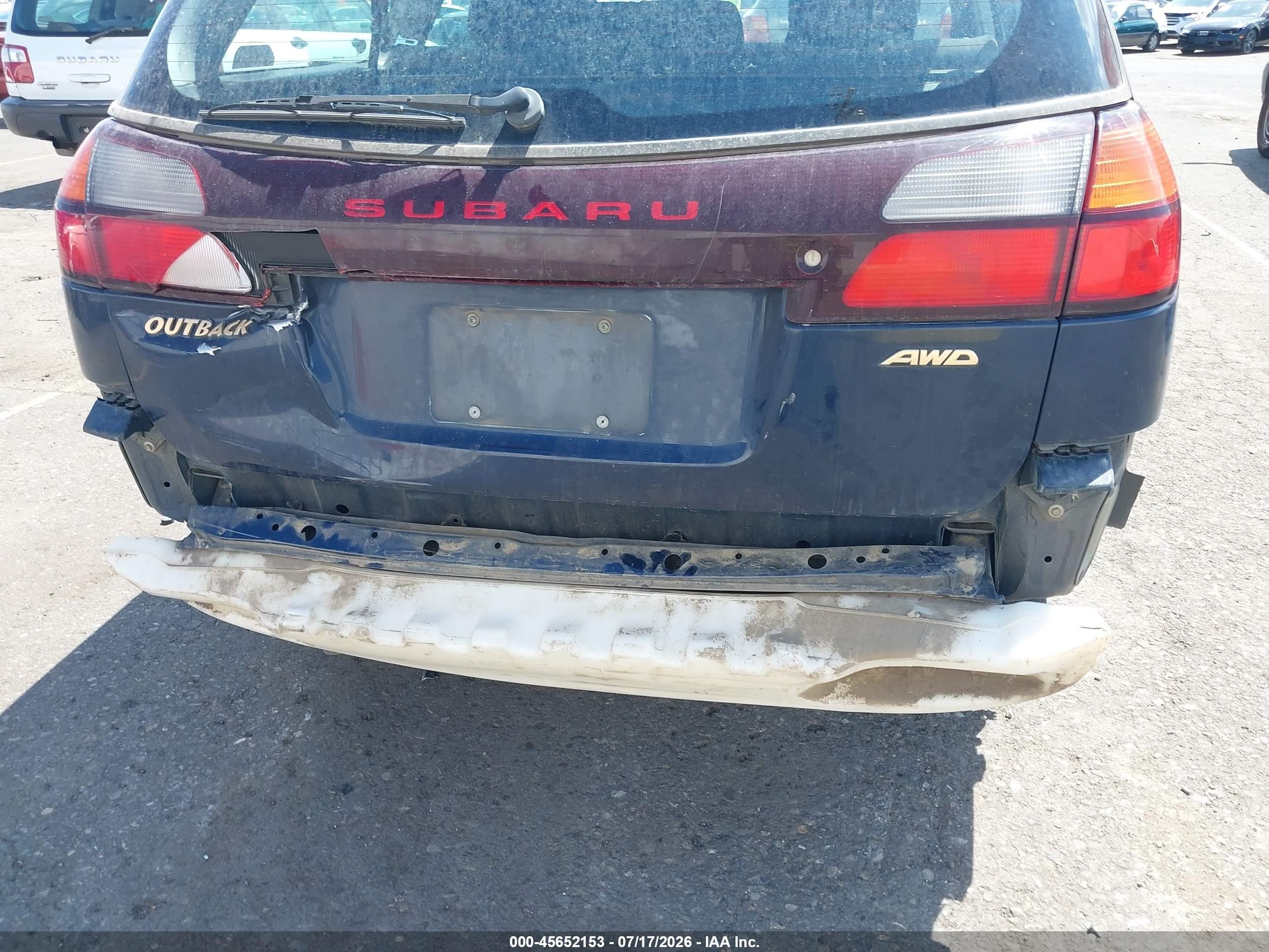2003 Subaru Outback   Dark Blue vin: 4S3BH665137641418