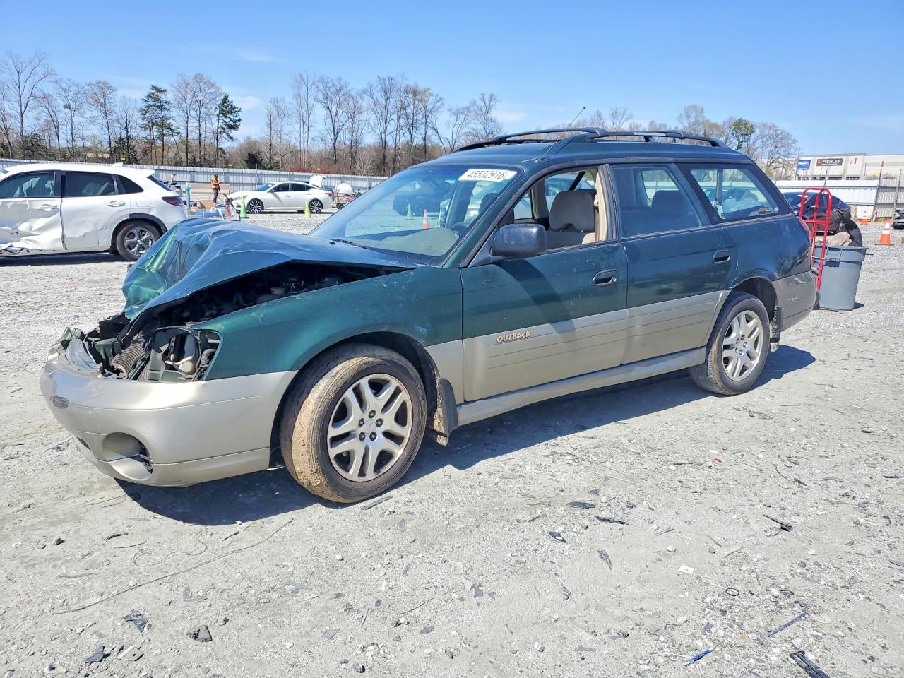 2001 Subaru Legacy Outback Green vin: 4S3BH665217620669