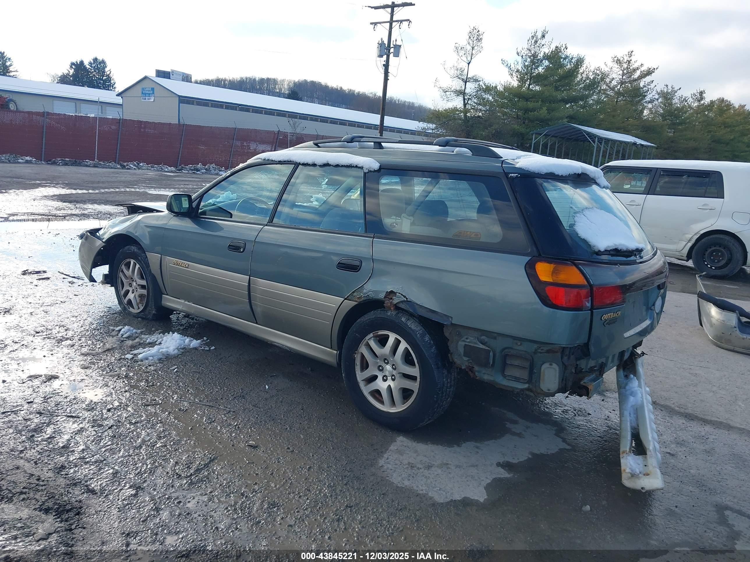 2002 Subaru Outback   Зеленый vin: 4S3BH665227600830