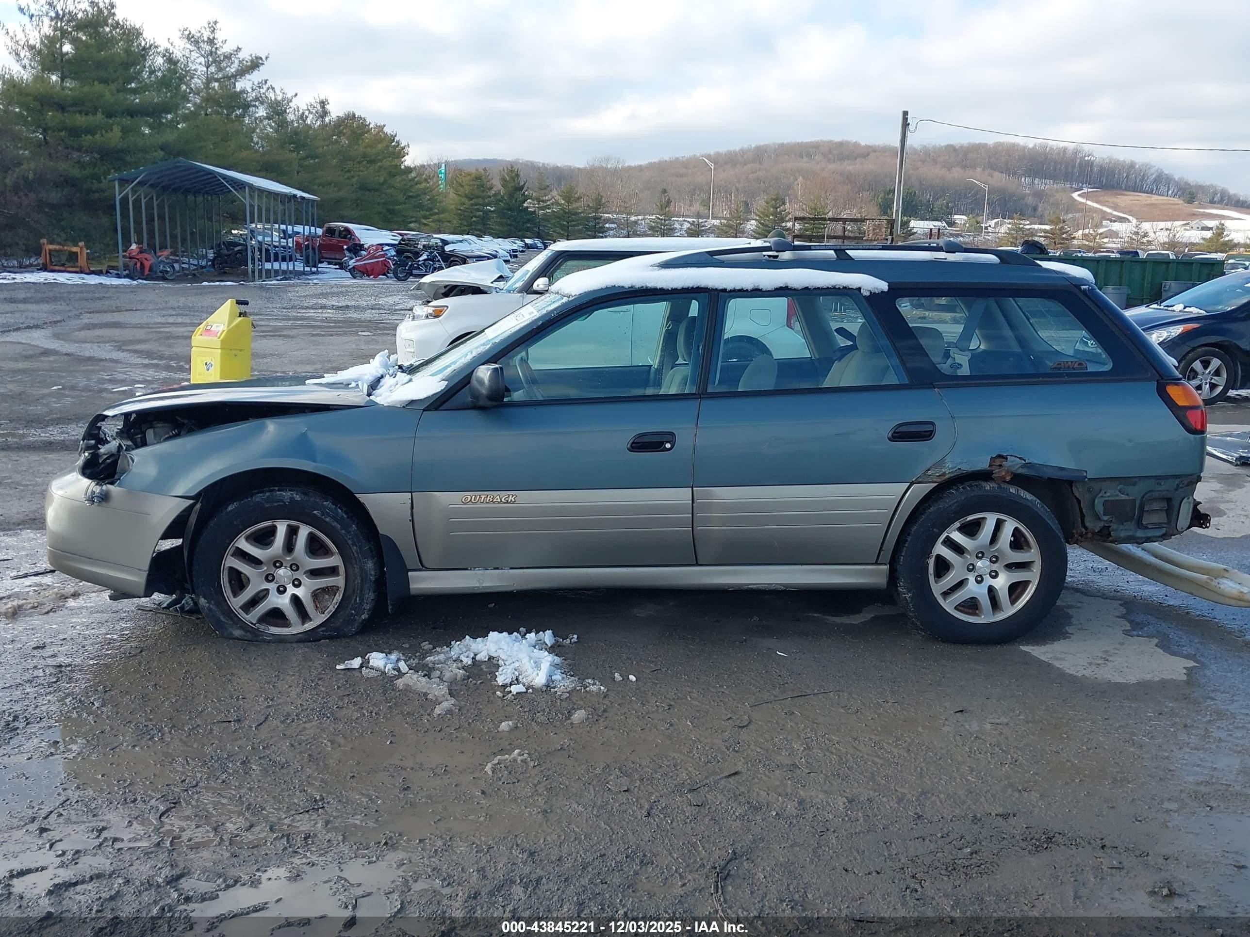 2002 Subaru Outback   Зеленый vin: 4S3BH665227600830